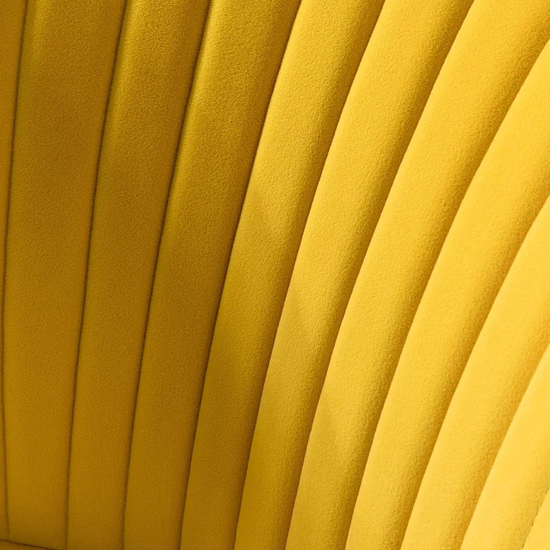 Classic Style Curved Back Yellow Velvet Accent Chair - Image 7