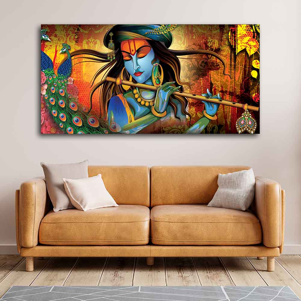 Classic Lord Krishna Premium Wall Painting - Image 2