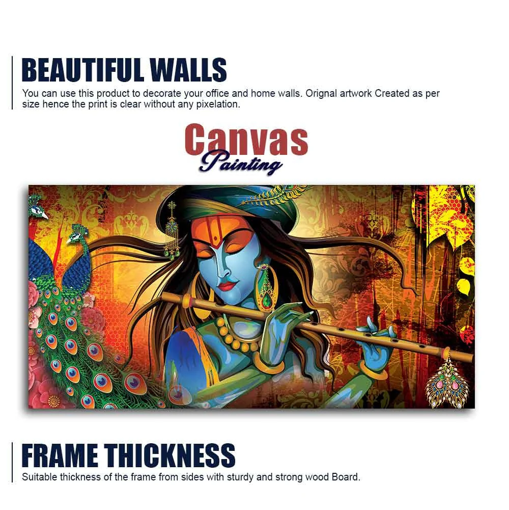 Classic Lord Krishna Premium Wall Painting - Image 6