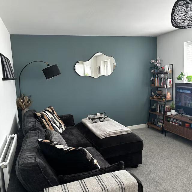 Cloud-Inspired Irregular Black Frame Wall Mirror - Image 3