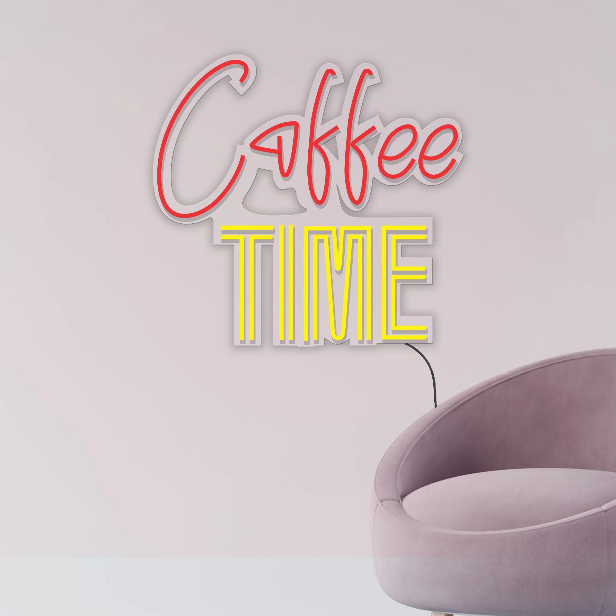 Coffee Time Text Neon Sign LED Light - Image 2