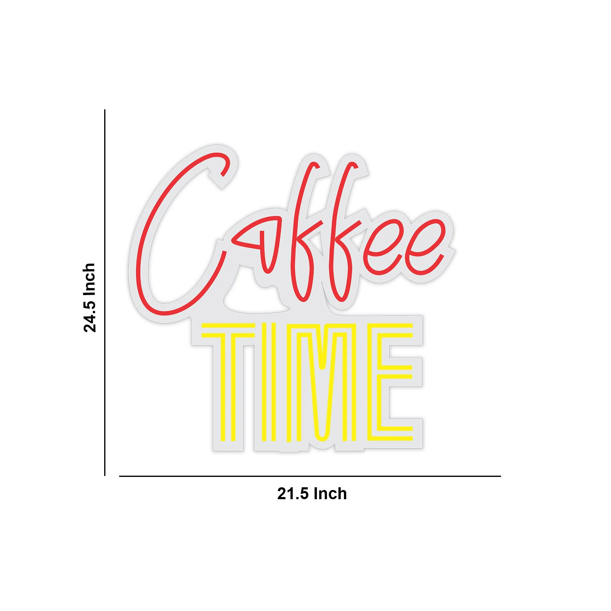 Coffee Time Text Neon Sign LED Light - Image 3