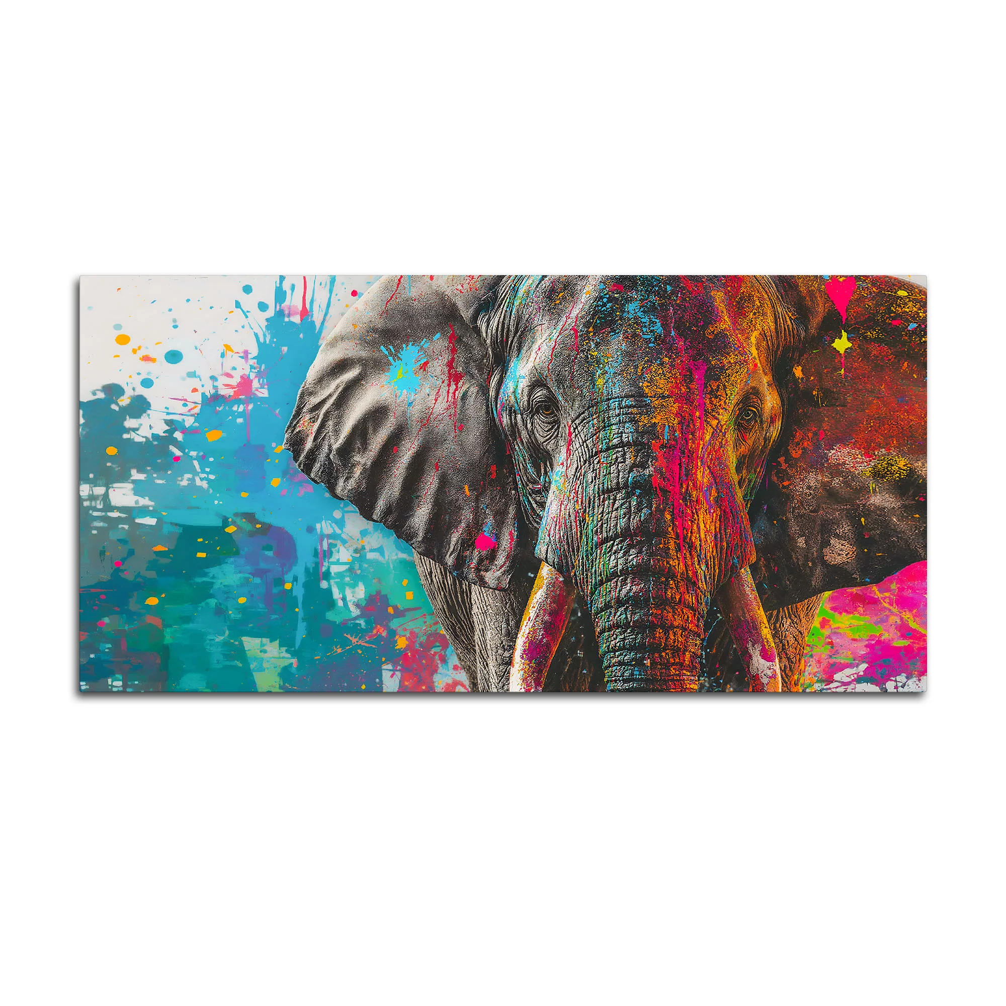 Color Splash Elephant Wall Painting for Luxury Home - Image 4