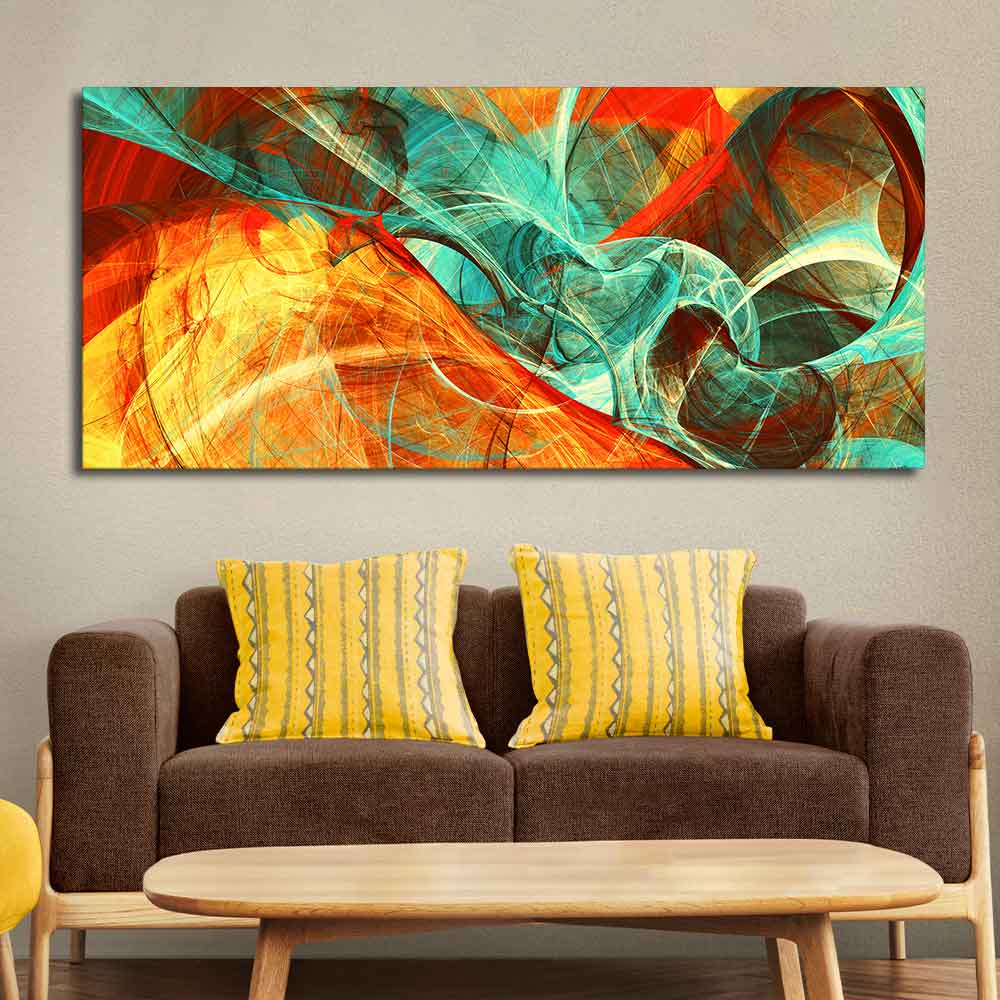 Colorful Abstract Art Canvas wall Painting - Image 3