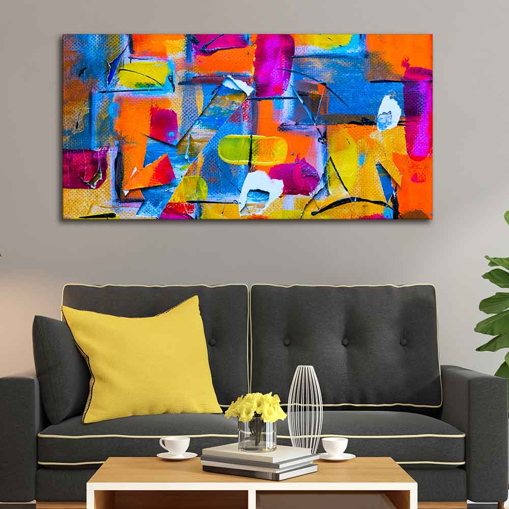 Colorful Abstract Art Premium Canvas Wall Painting - Image 2