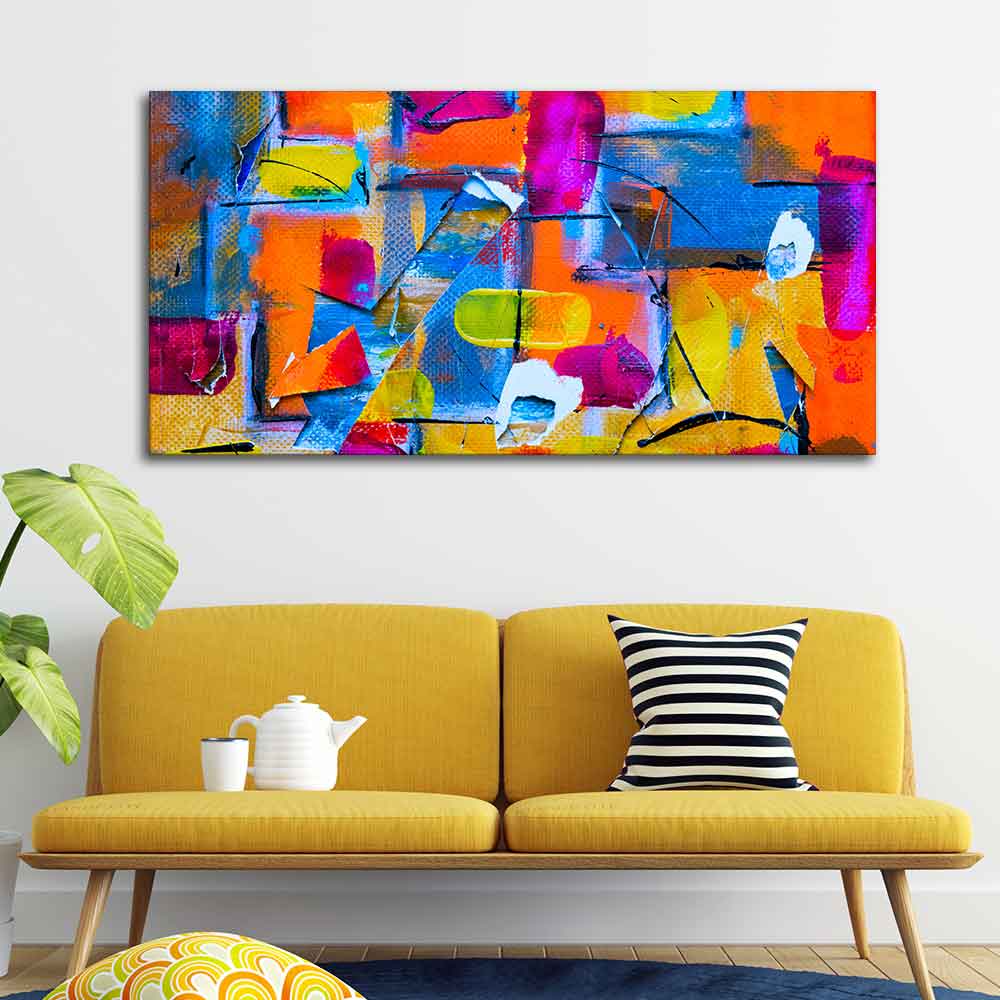 Colorful Abstract Art Premium Canvas Wall Painting - Image 3