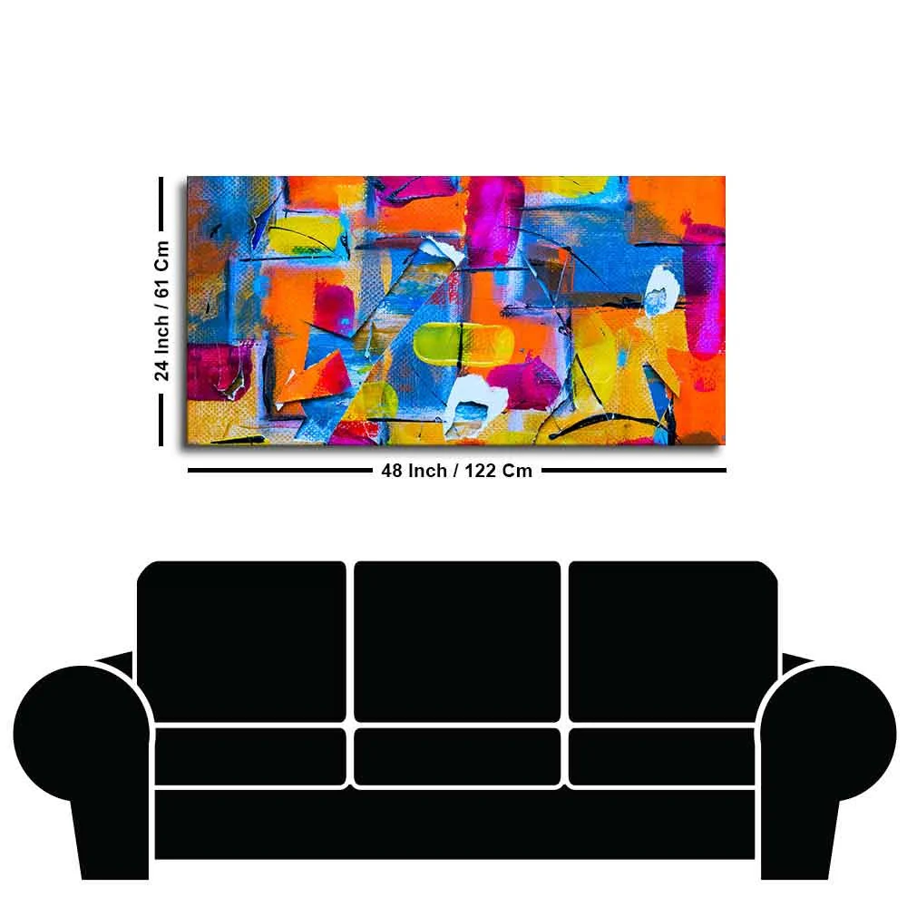 Colorful Abstract Art Premium Canvas Wall Painting - Image 7