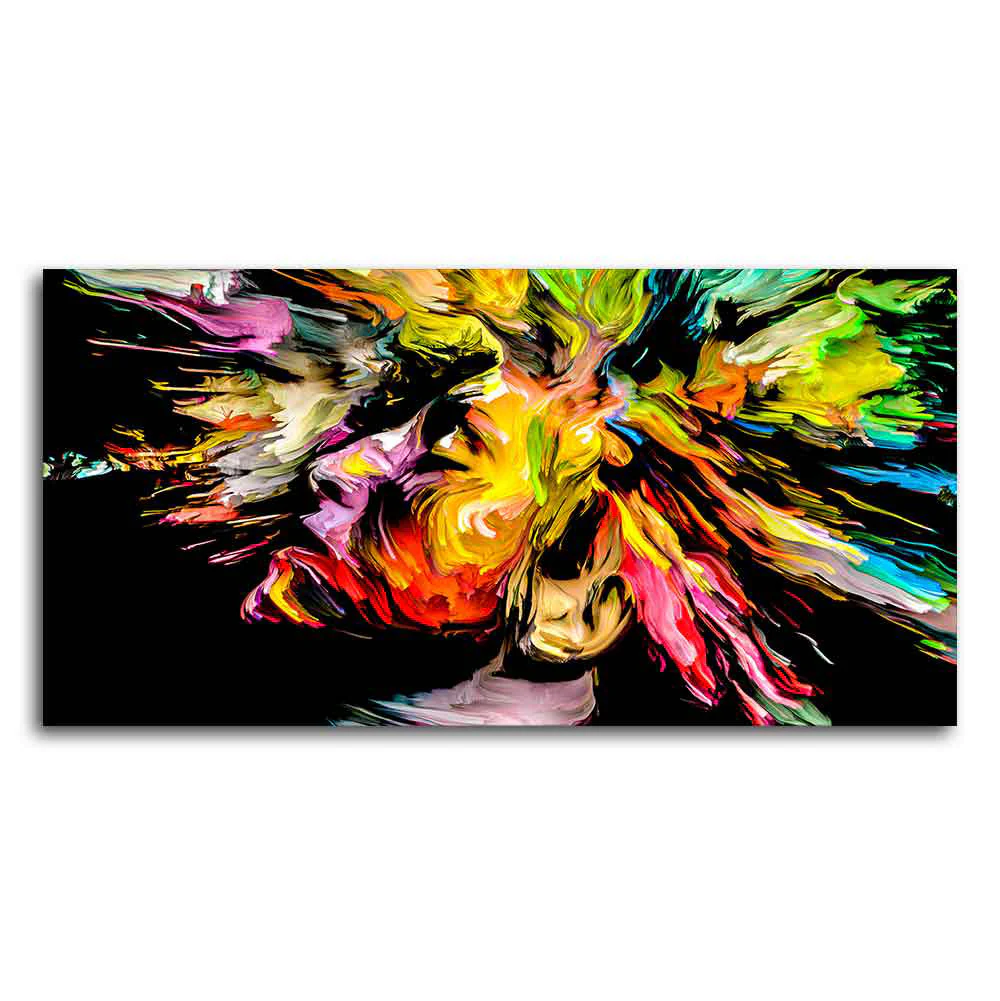 Colorful Abstract Human Head Wall Painting - Image 4