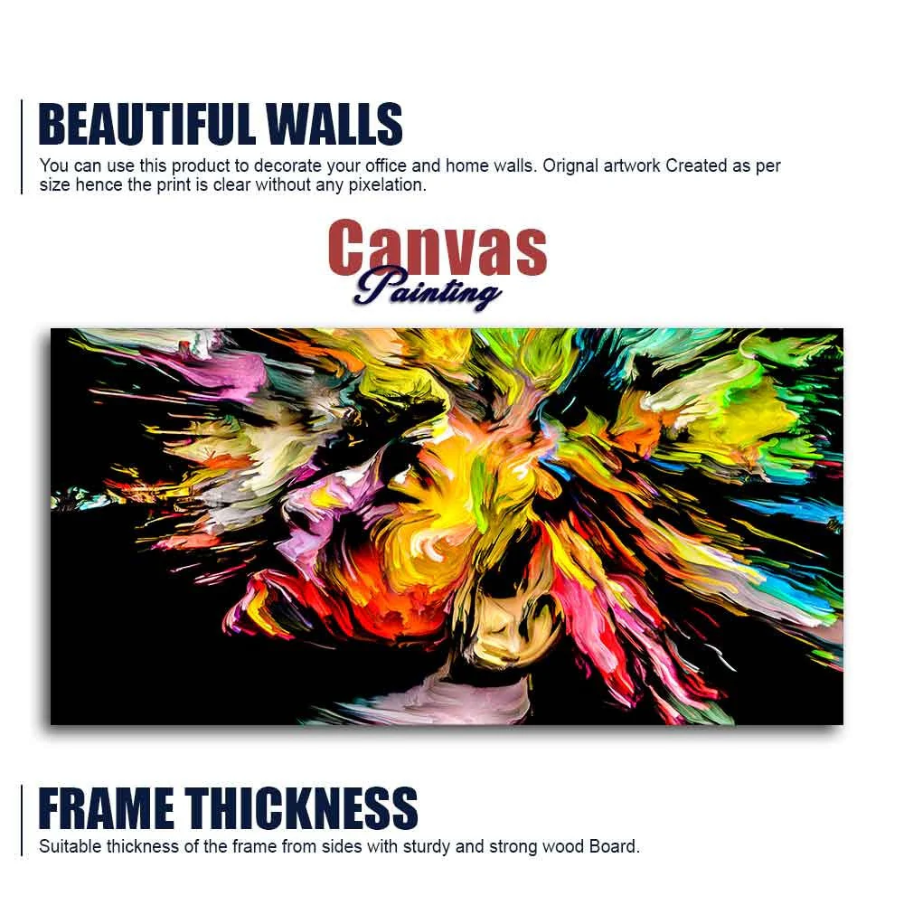 Colorful Abstract Human Head Wall Painting - Image 6