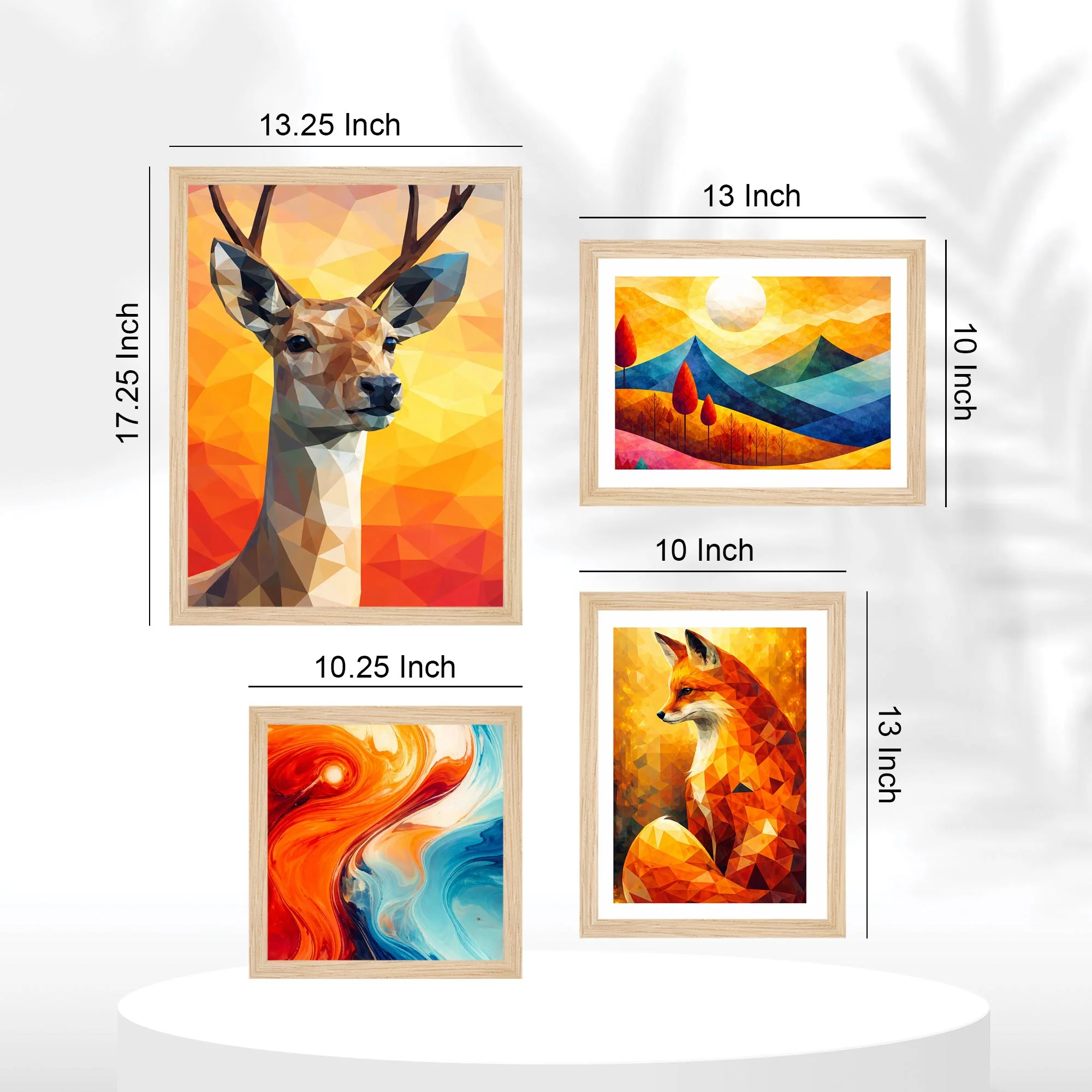 Colorful Abstract Nature Wall Frame Set of Four - Image 5