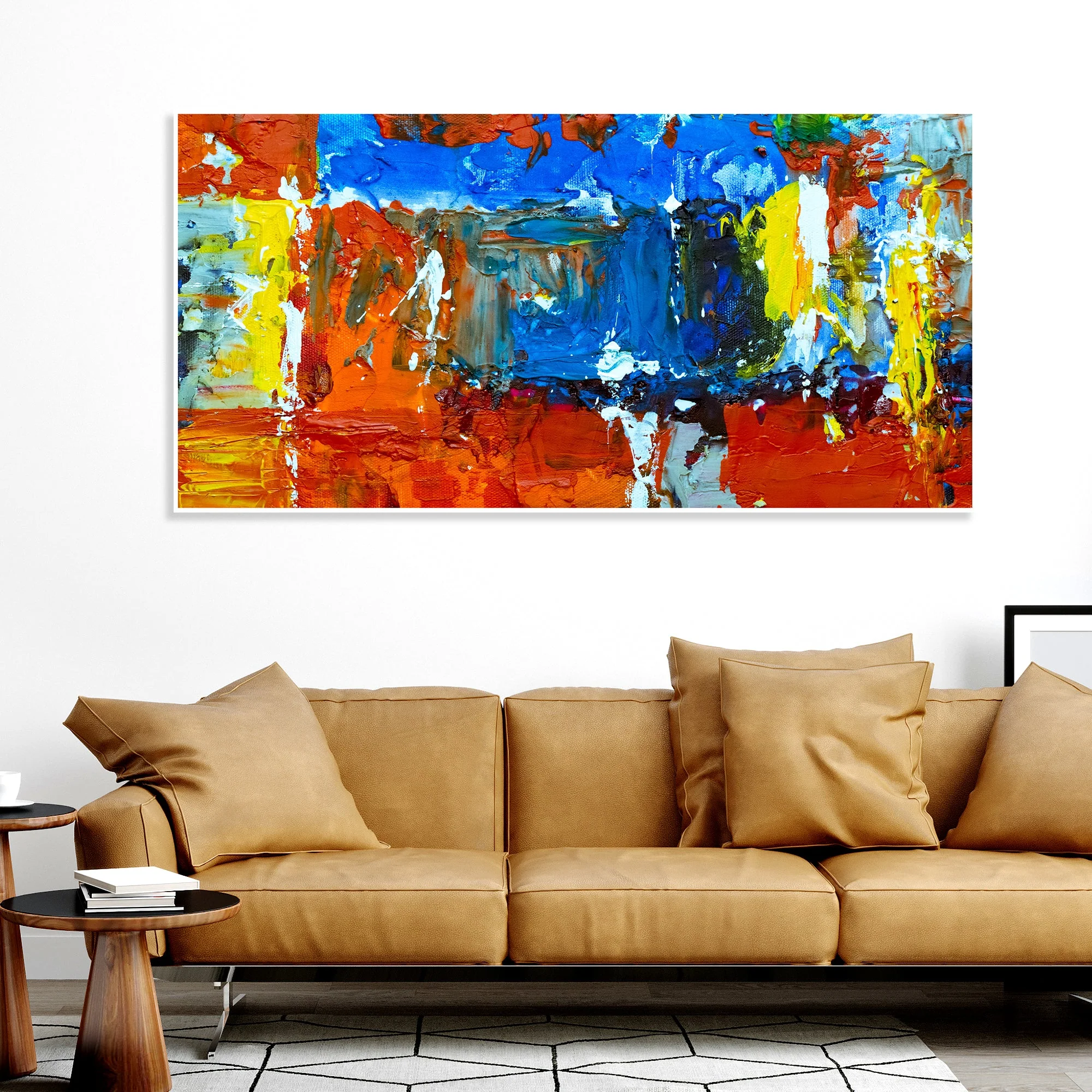 Colorful Abstract Texture Floating Frame Wall Painting - Image 3