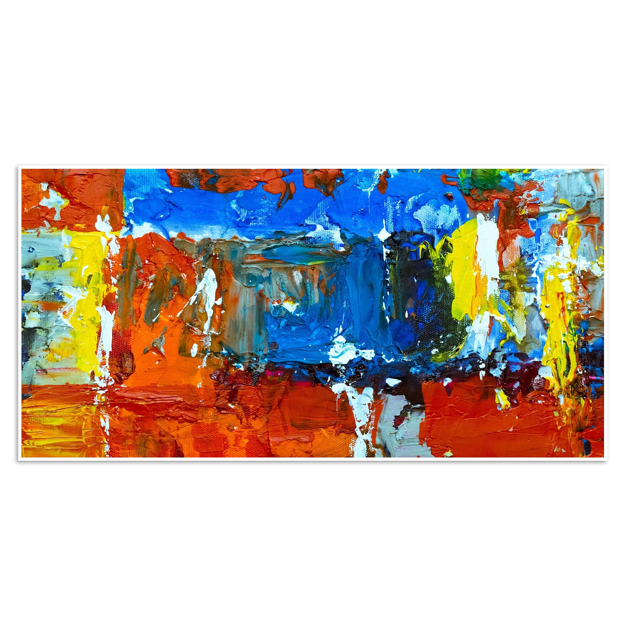 Colorful Abstract Texture Floating Frame Wall Painting - Image 5