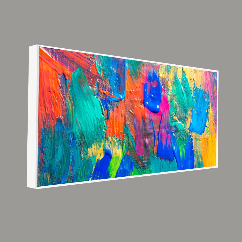 Colorful Brush Strokes Abstract Art Canvas Wall Painting - Image 5