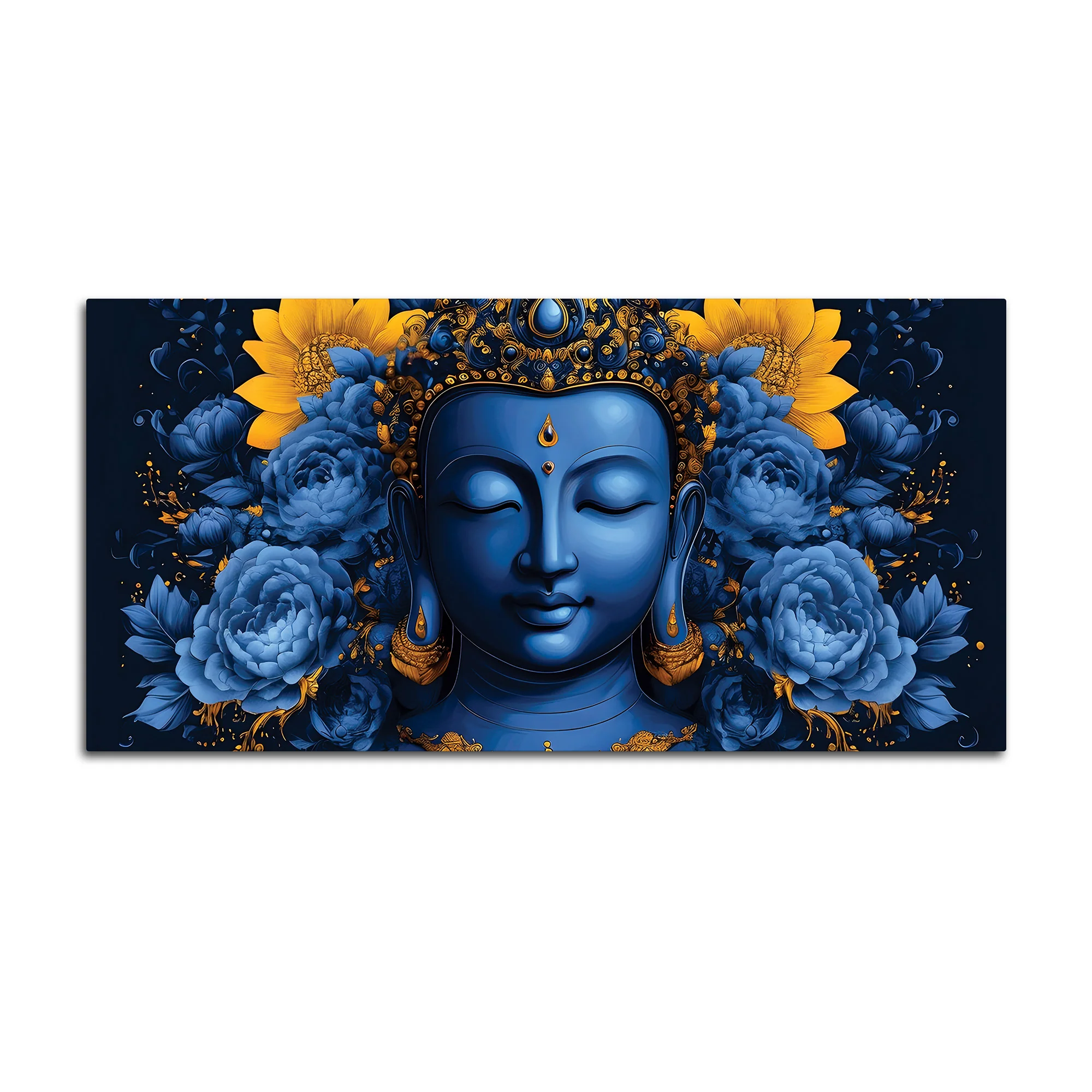 Colorful Buddha Floral Painting – Wall Art - Image 4