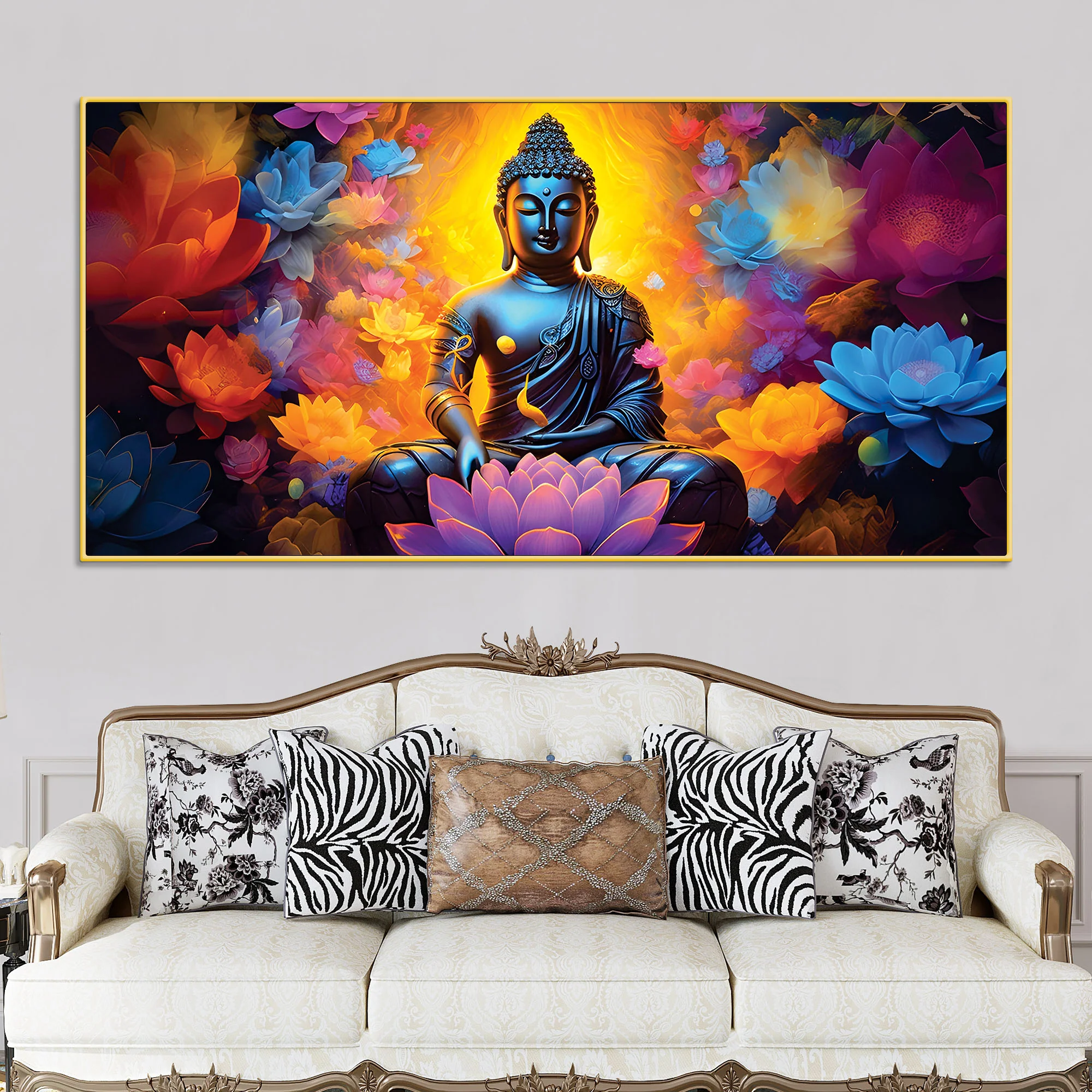 Colorful Buddha Wall Art – Premium Spiritual Painting