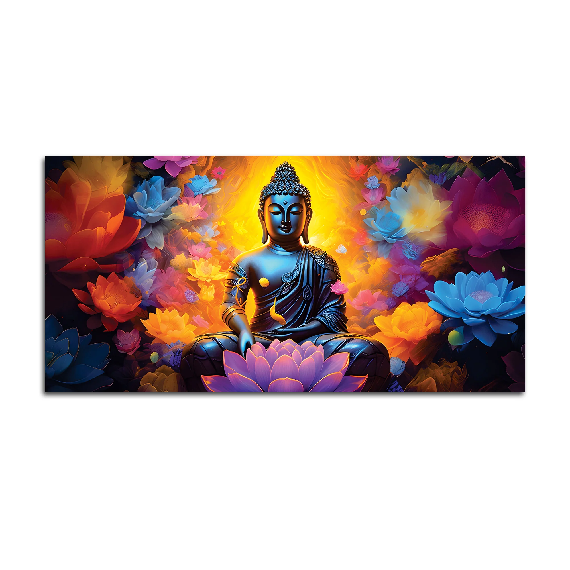 Colorful Buddha Wall Art – Premium Spiritual Painting - Image 4