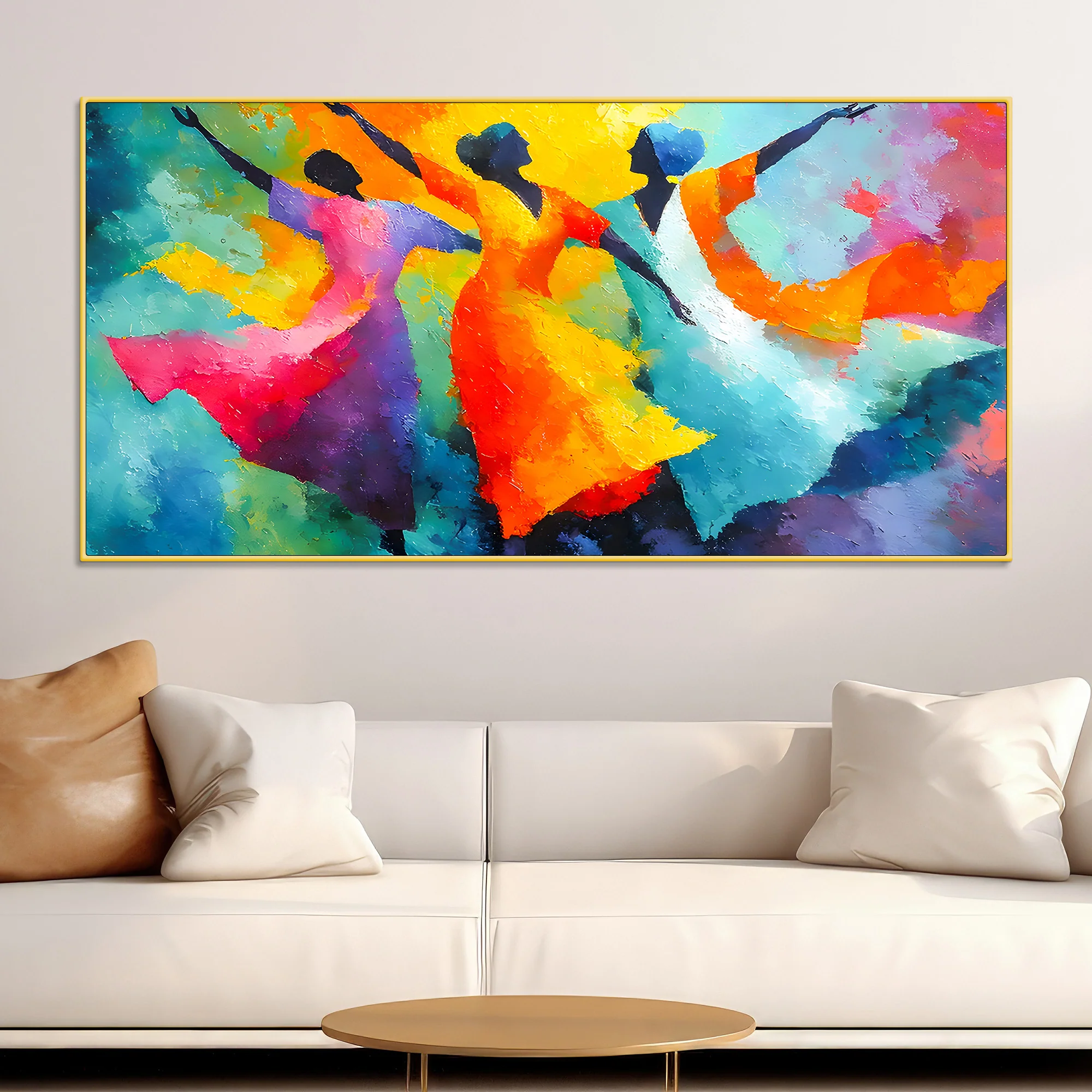 Colorful Dancing Art Canvas Wall Painting for Modern Home
