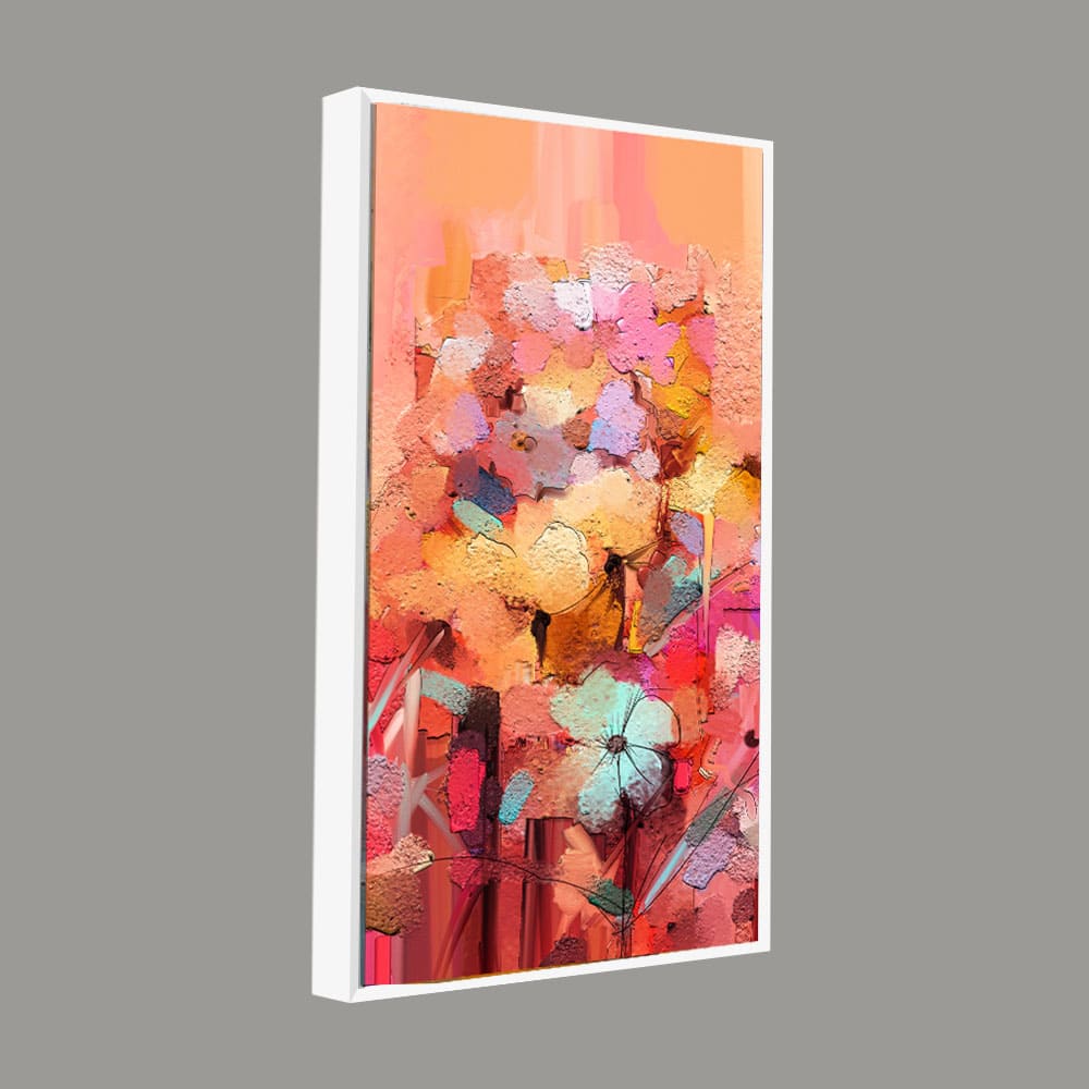 Colorful Flowers Abstract art Canvas Wall Painting - Image 5