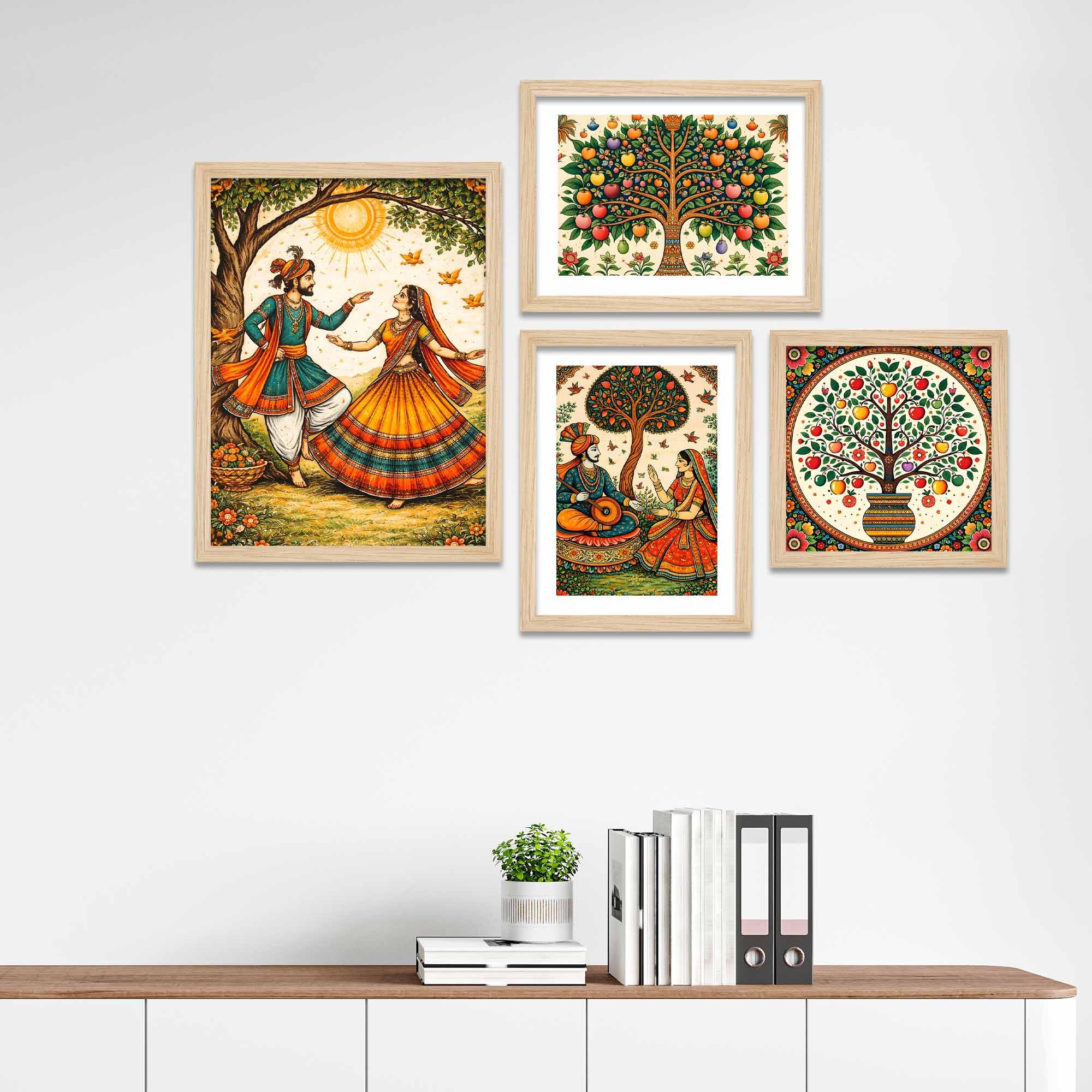 Colorful Indian Culture Wall Frame Set of Four - Image 2