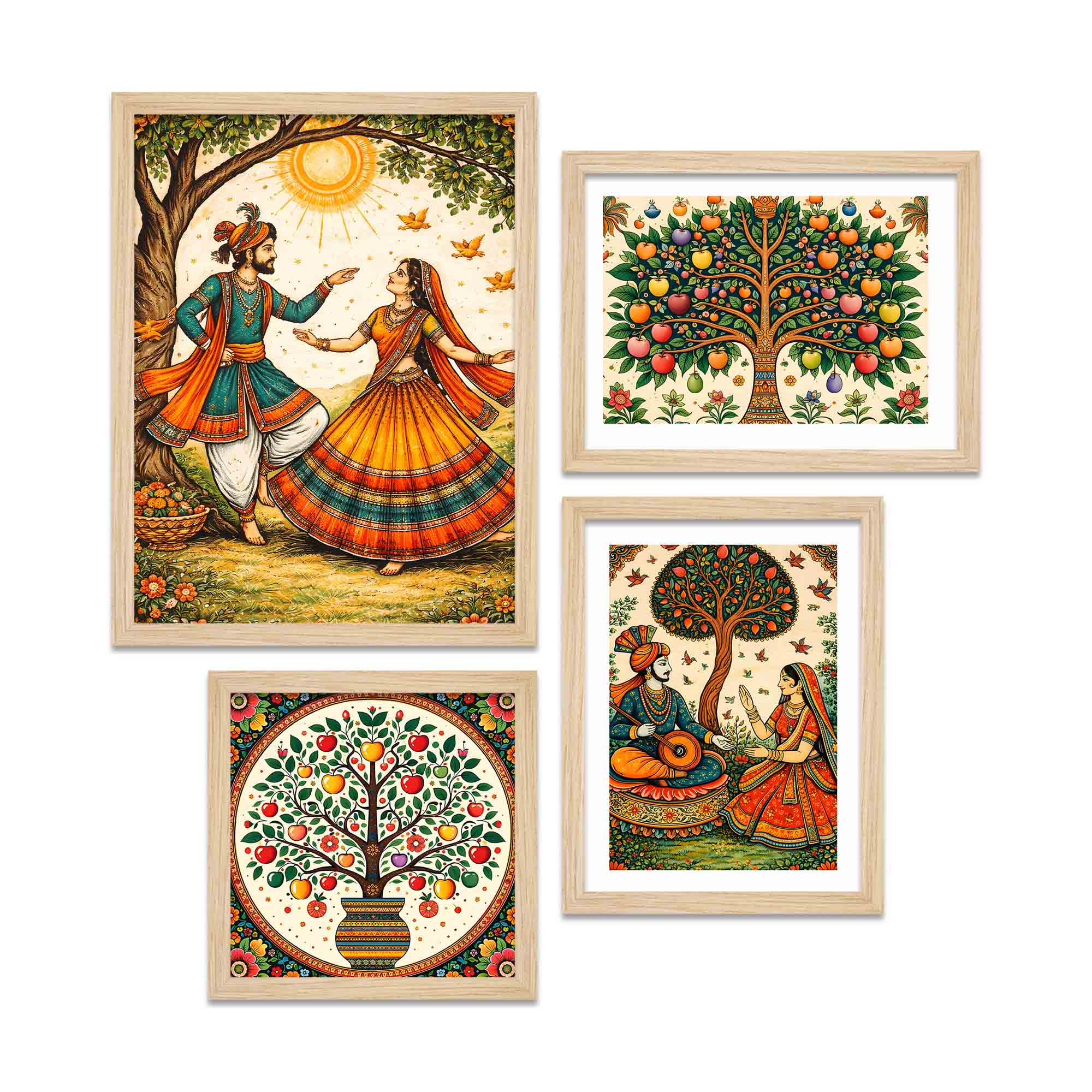 Colorful Indian Culture Wall Frame Set of Four - Image 4
