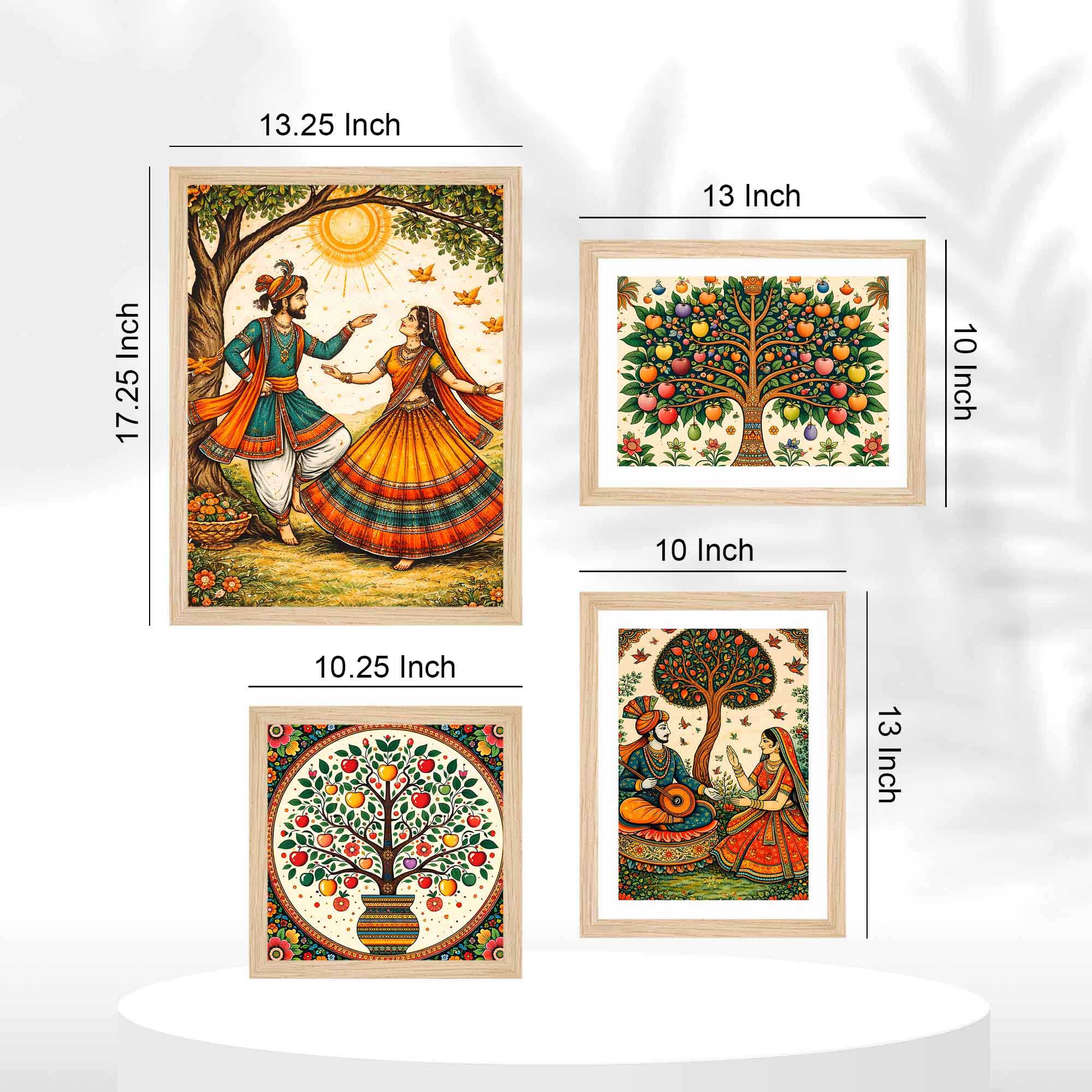 Colorful Indian Culture Wall Frame Set of Four - Image 5