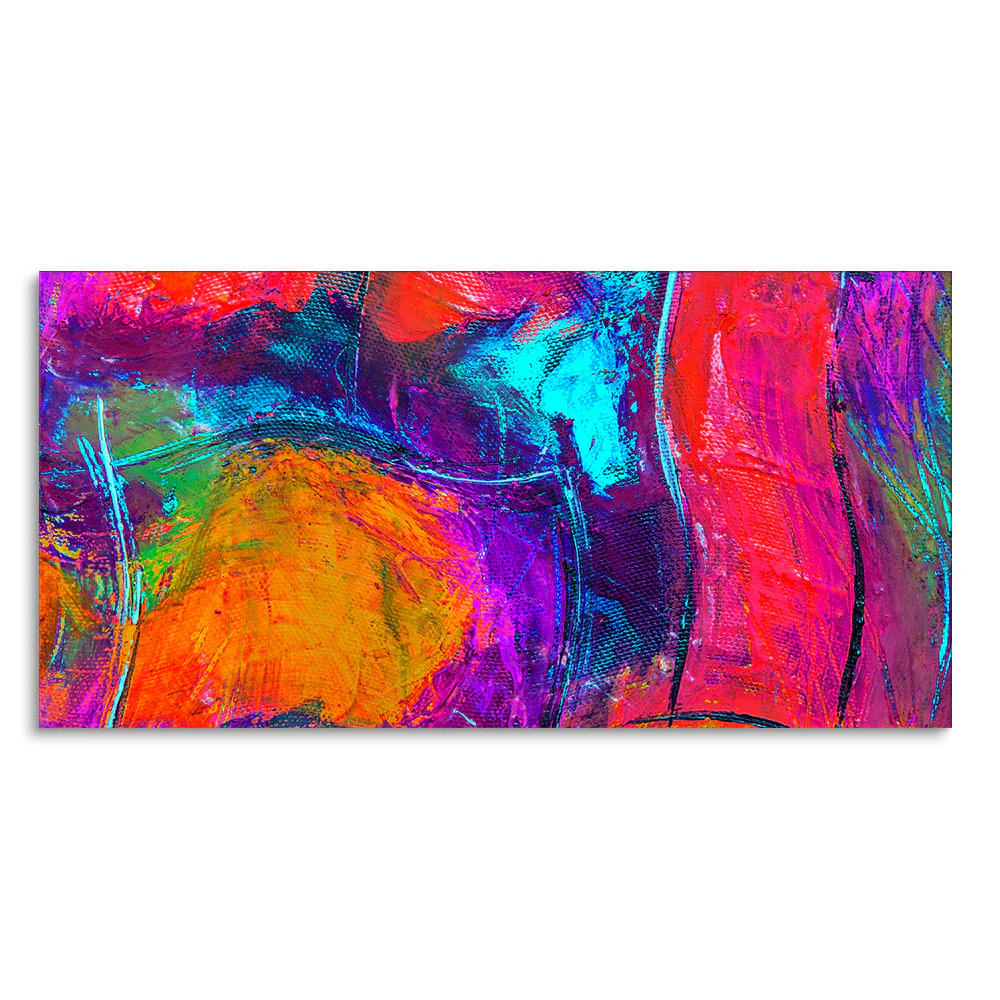 Colorful Vibrant Abstract Art Canvas Wall Painting - Image 4