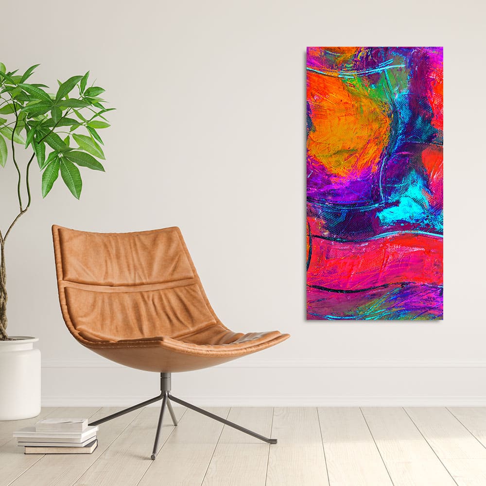 Colorful Vibrant Abstract Art Premium Canvas Wall Painting - Image 2