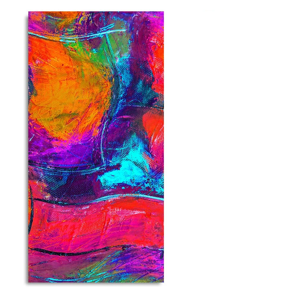 Colorful Vibrant Abstract Art Premium Canvas Wall Painting - Image 4