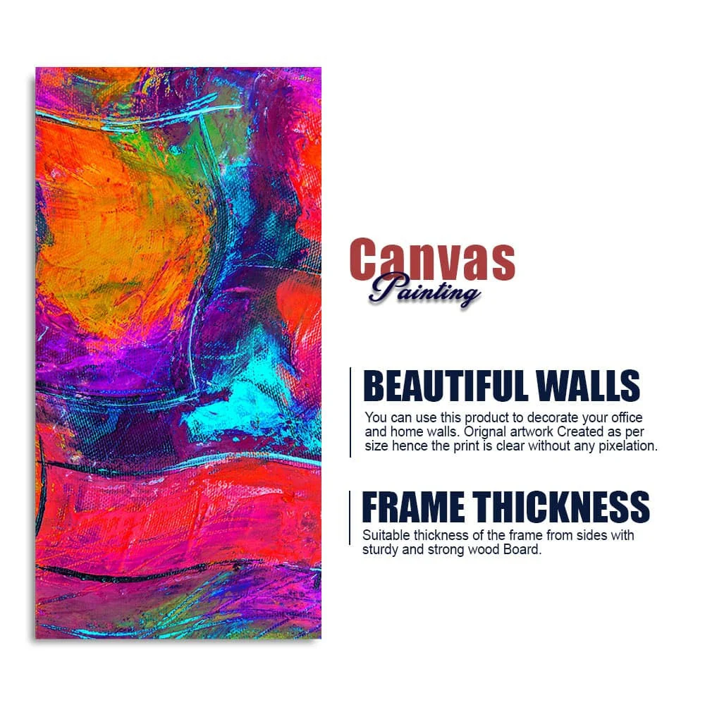 Colorful Vibrant Abstract Art Premium Canvas Wall Painting - Image 6