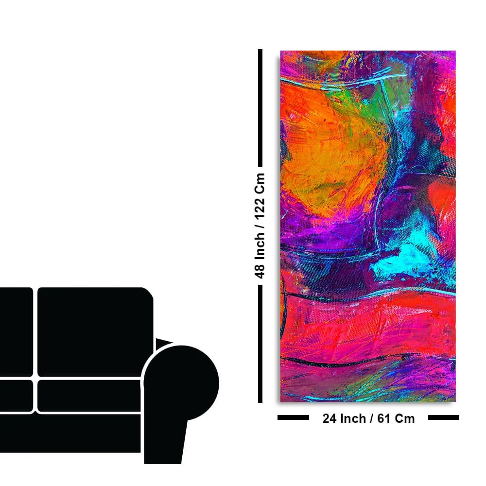 Colorful Vibrant Abstract Art Premium Canvas Wall Painting - Image 7