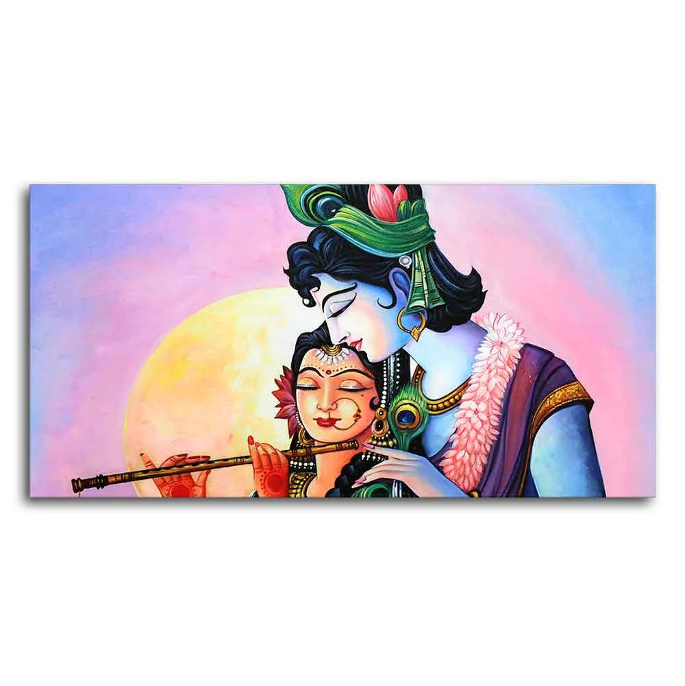 Colorful Wall Painting of Lord Radhe Krishna - Image 5