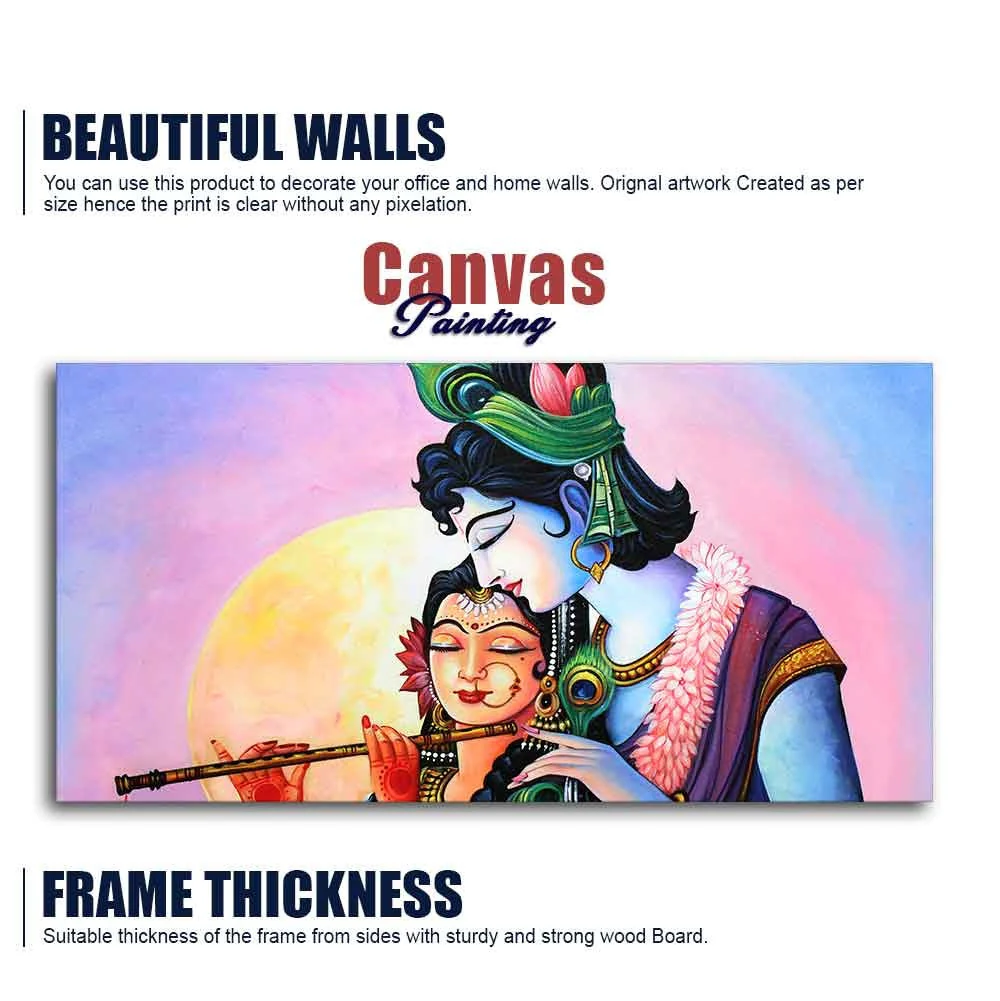 Colorful Wall Painting of Lord Radhe Krishna - Image 6