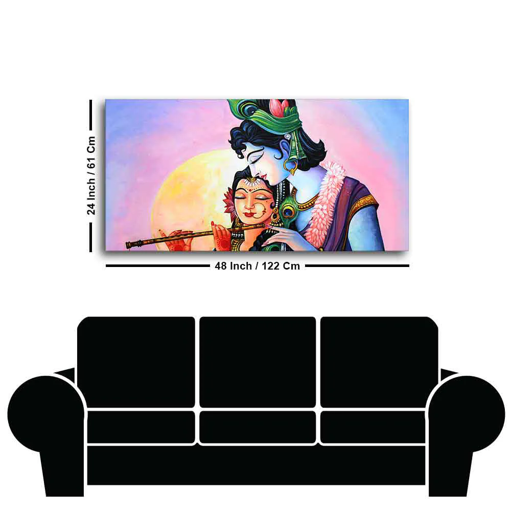 Colorful Wall Painting of Lord Radhe Krishna - Image 7