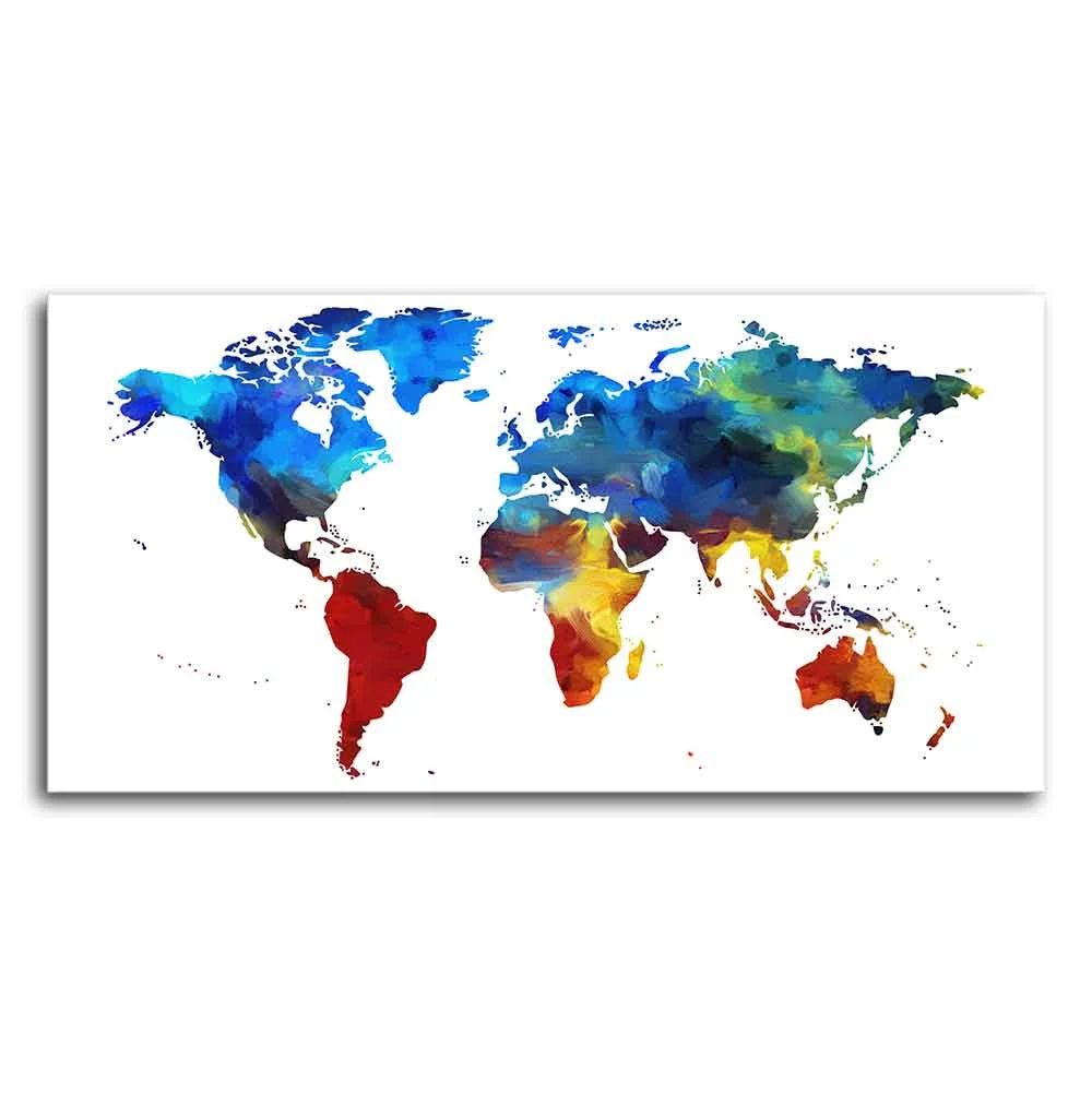 Colorful World Map Premium Wall Painting - Image 5