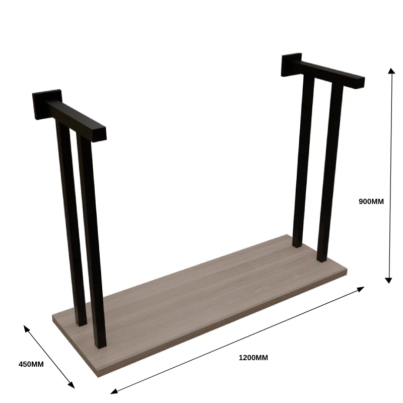 Compact Wooden Wall Mounted Desk for Laptop Books & Decor - Image 4