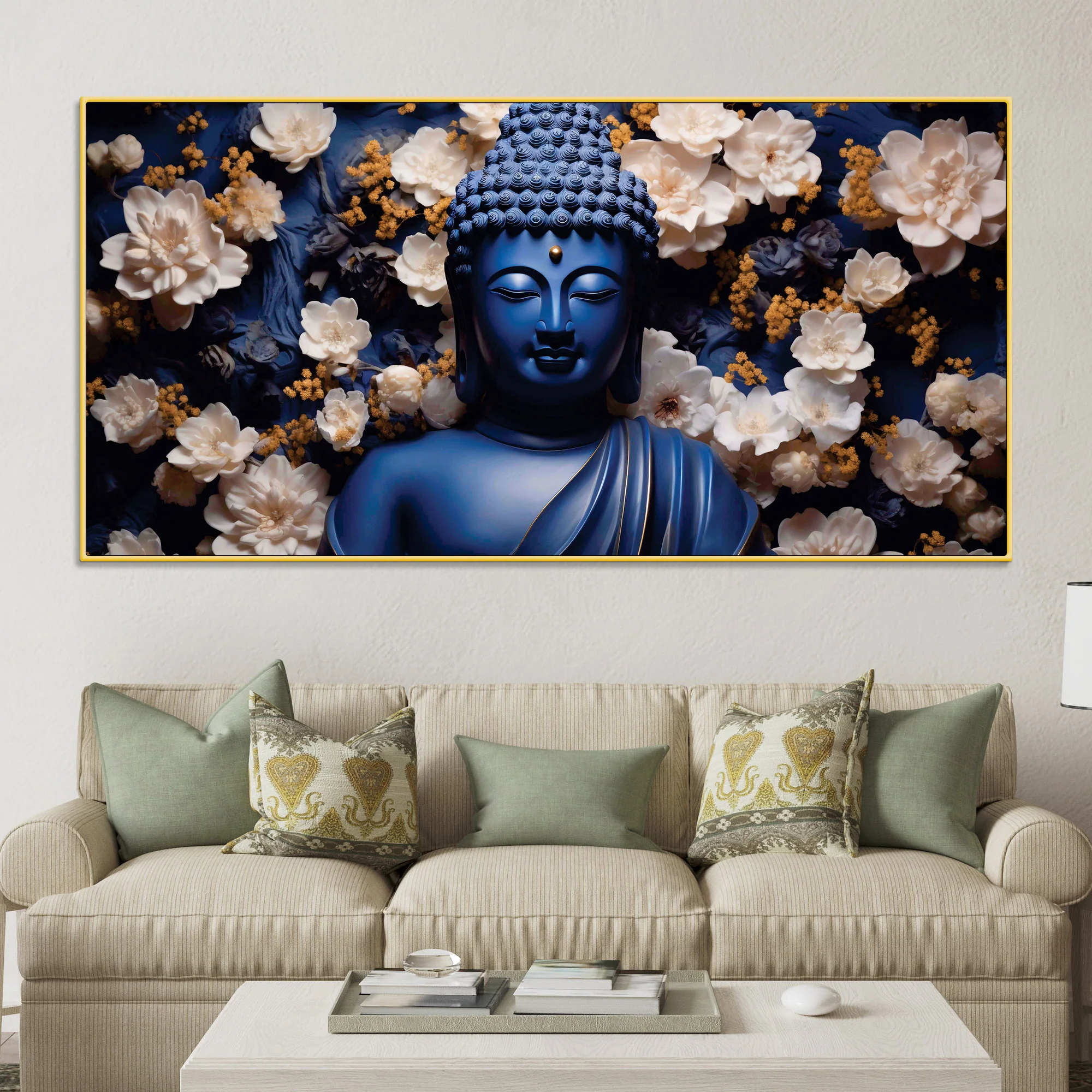 Contemporary Buddha Wall Painting for Home Decor - Image 2
