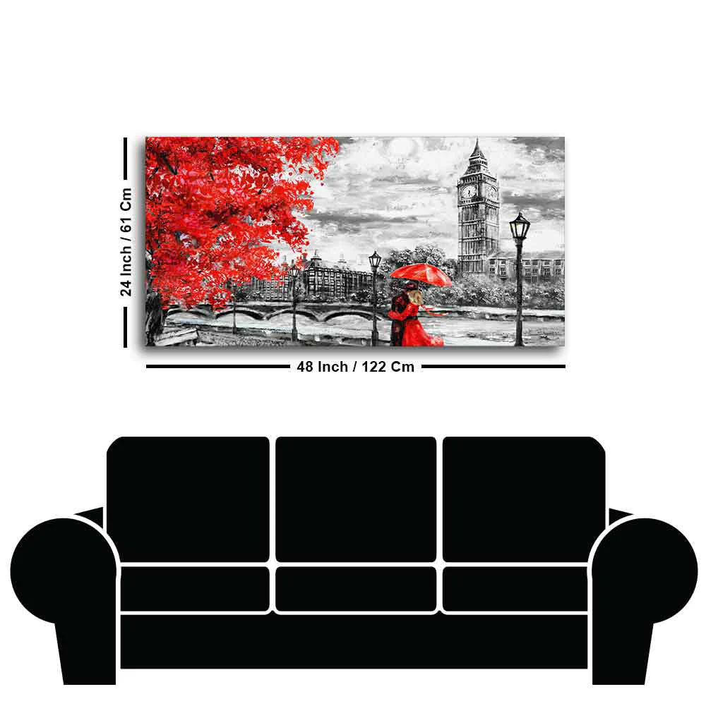 Couple in London Premium Wall Painting - Image 7