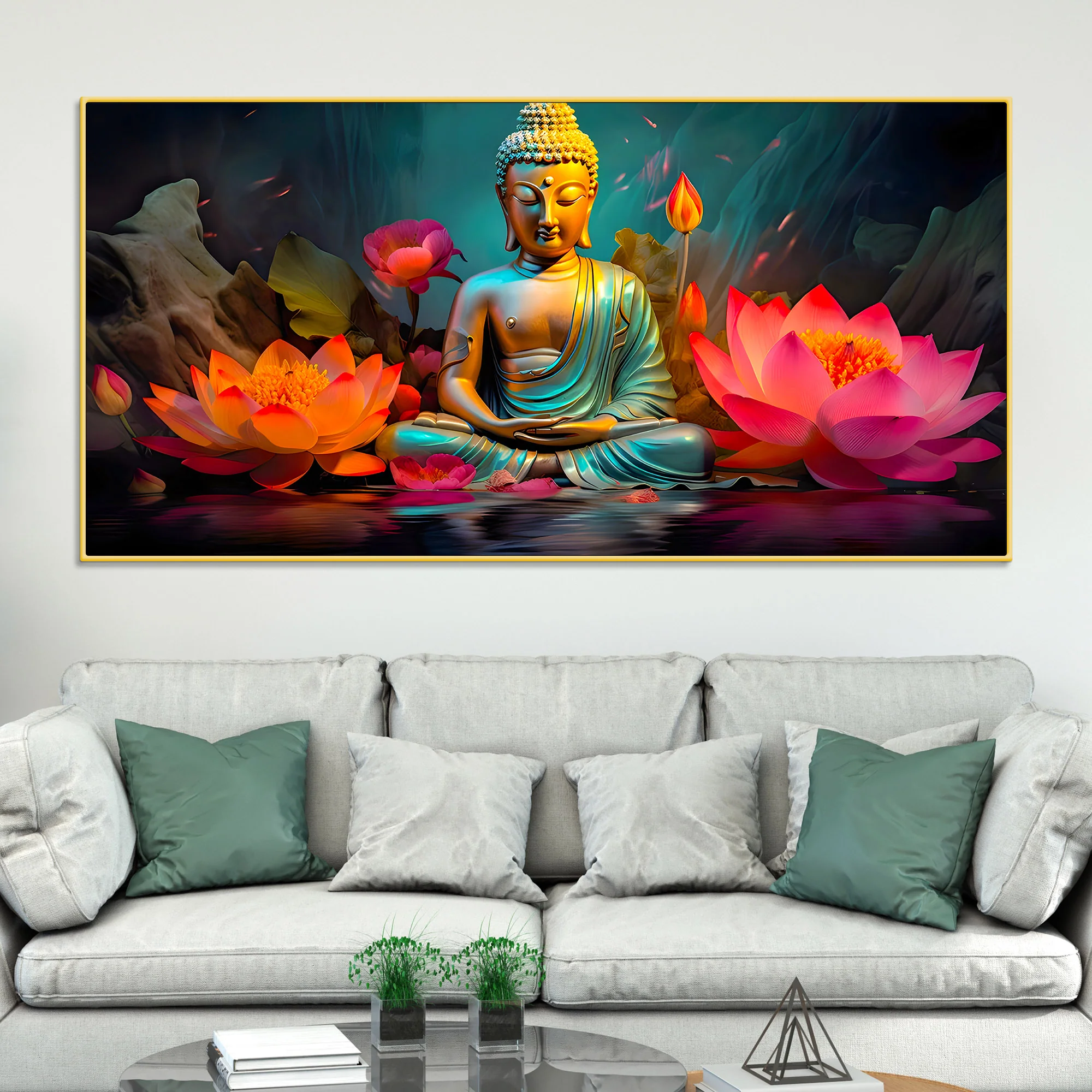 Creative Lord Buddha Wall Painting for Premium Decor - Image 2