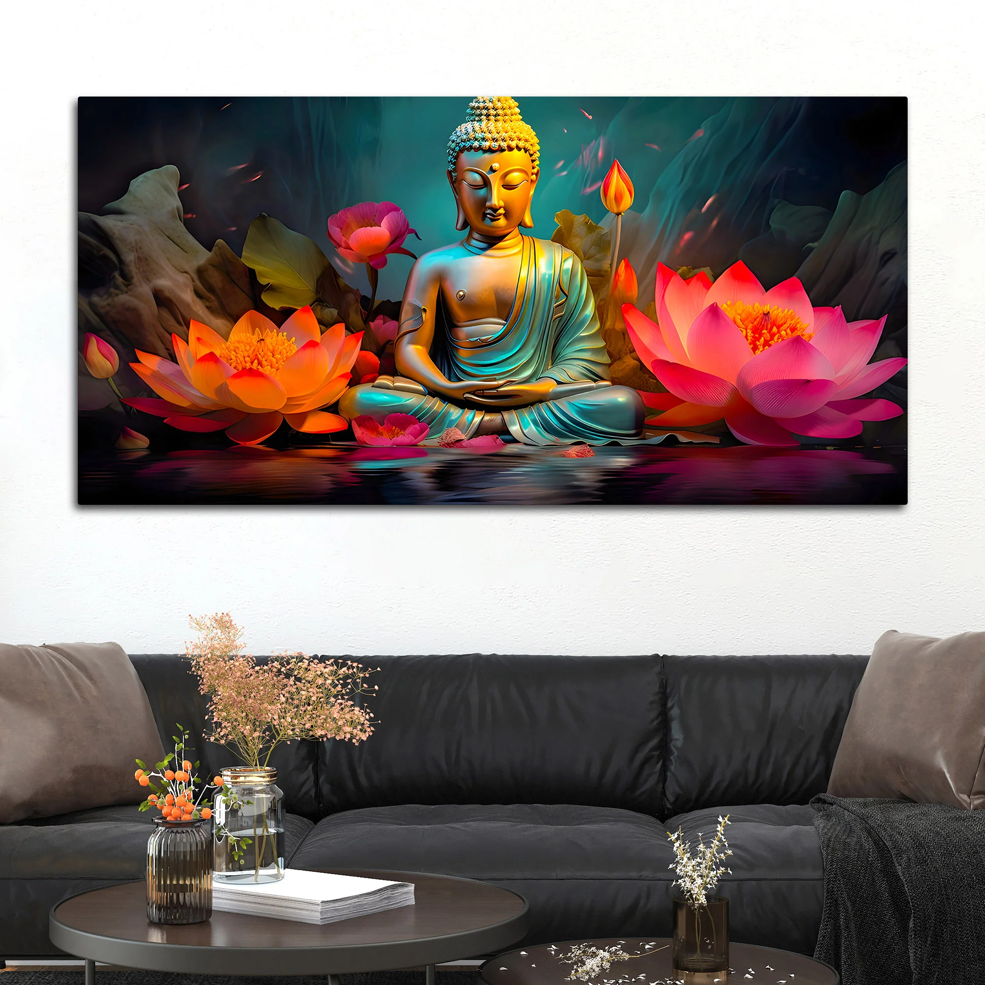Creative Lord Buddha Wall Painting for Premium Decor - Image 3