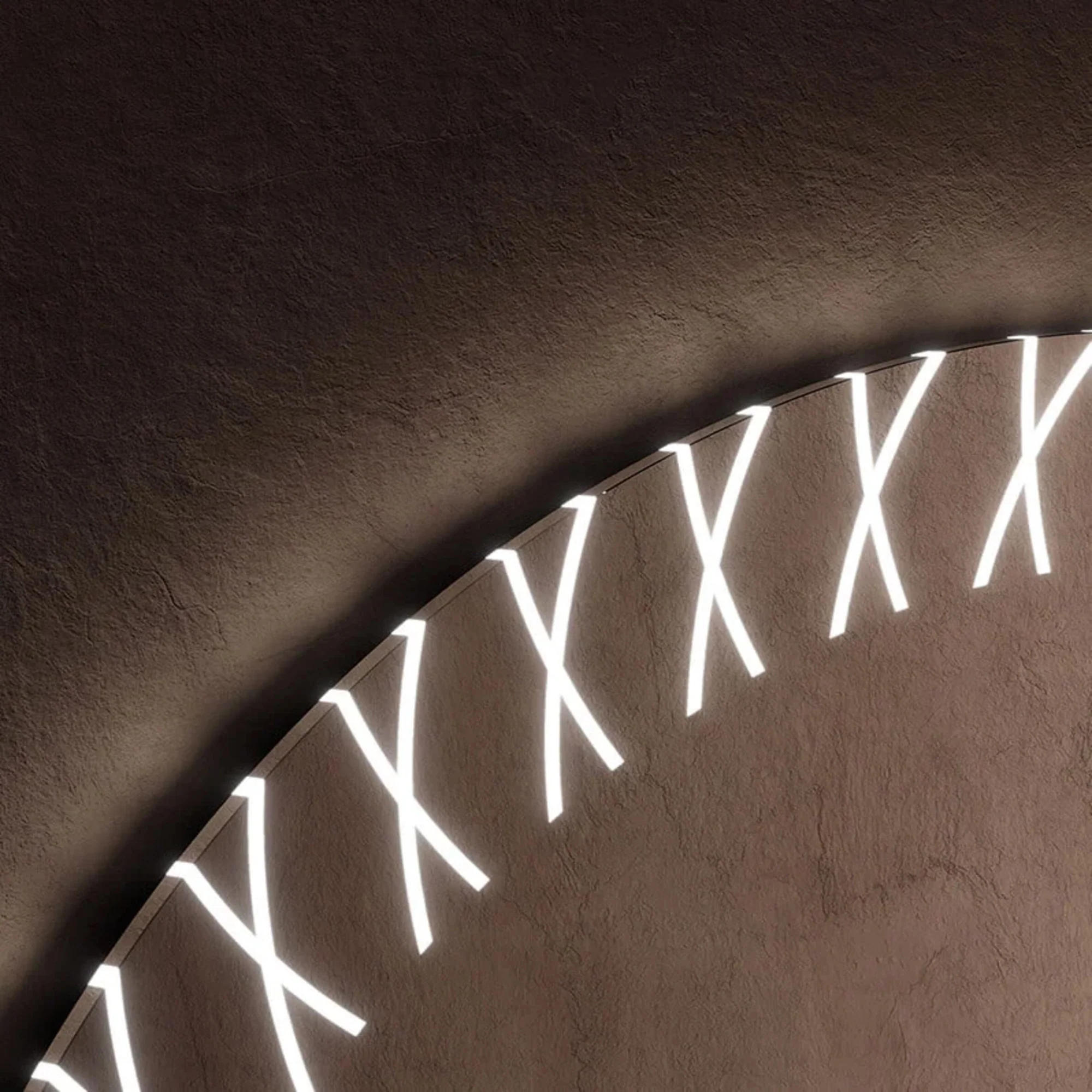 Cris Cross Designer Border Pattern LED Bathroom Mirror - Image 7