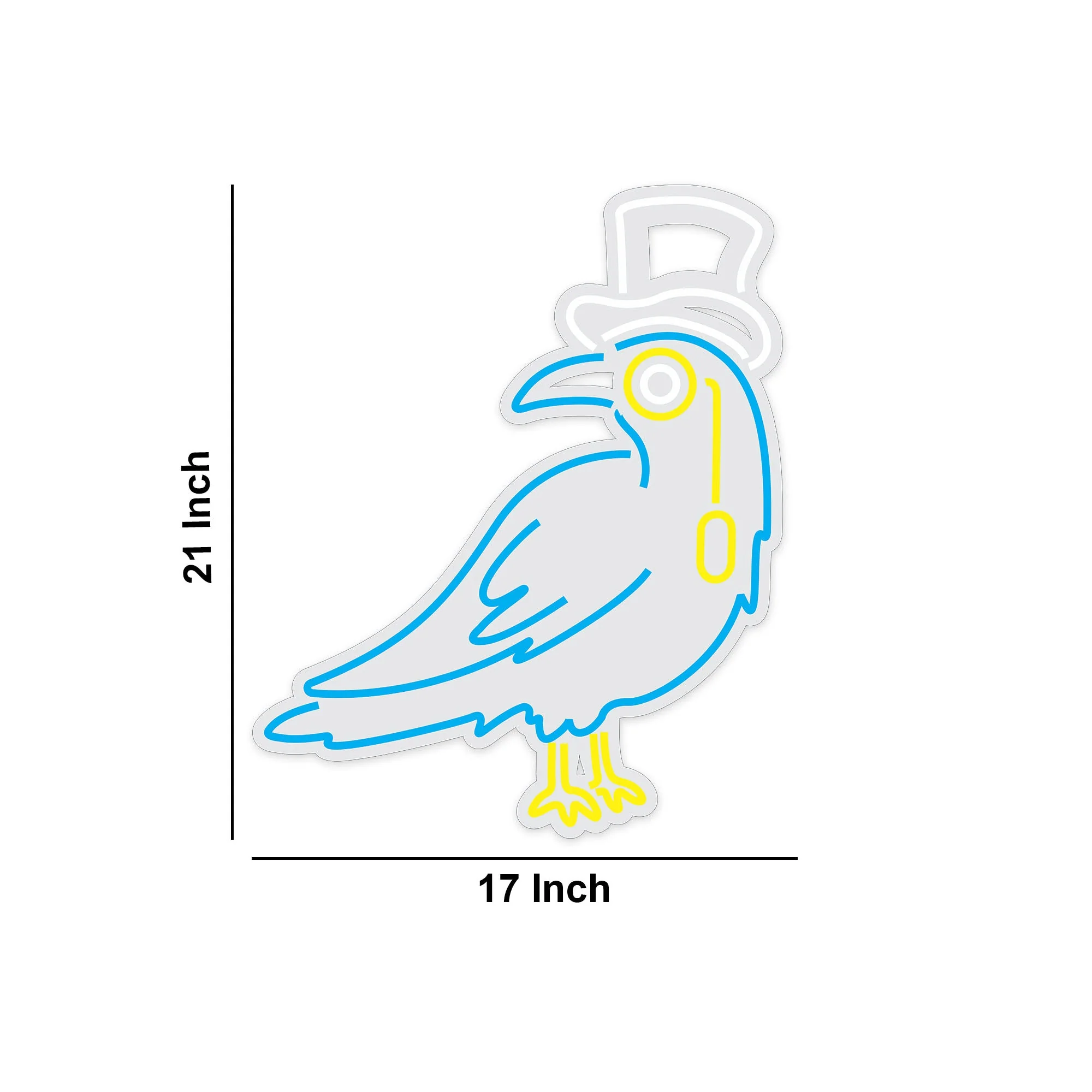 Crow Wearing Topper Hat Neon Sign LED Light - Image 3