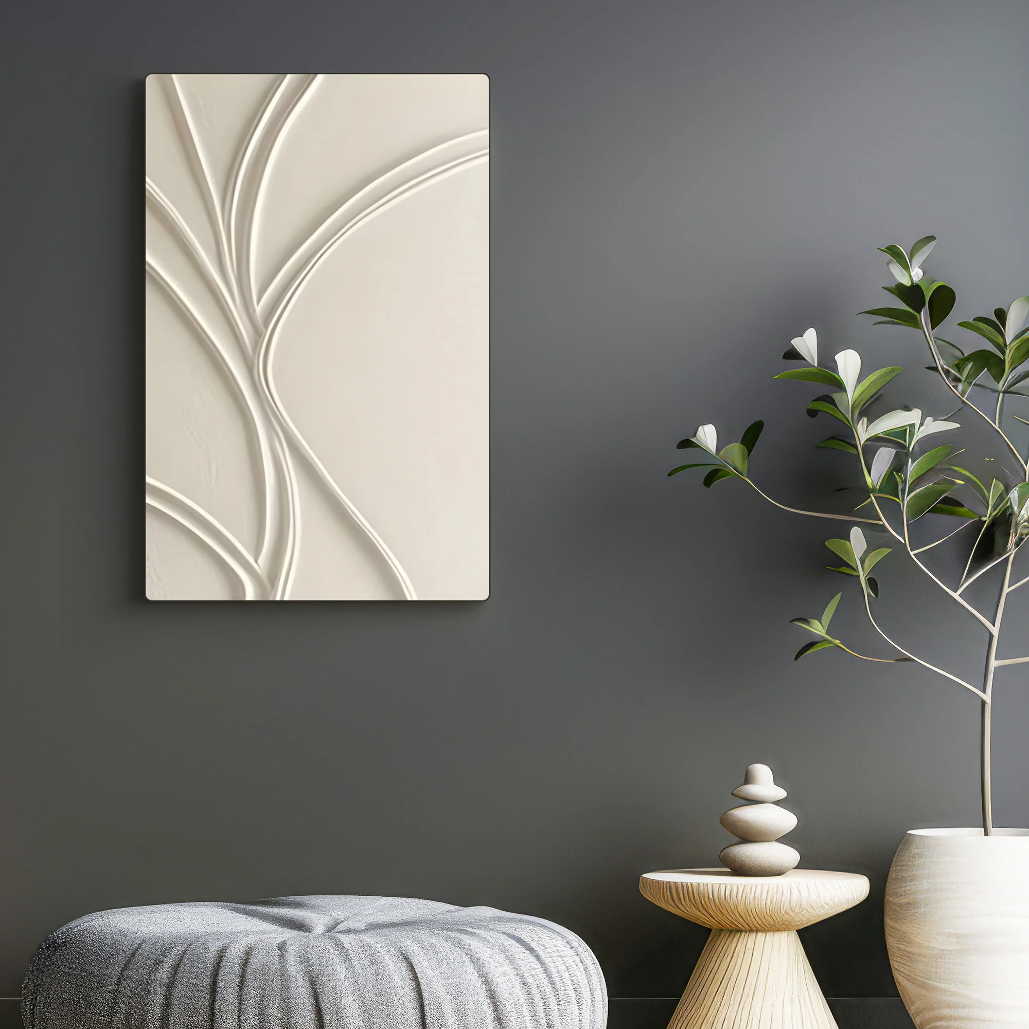 Curved Path Embossed Abstract Flow 3D Wall Art Home Decor - Image 3