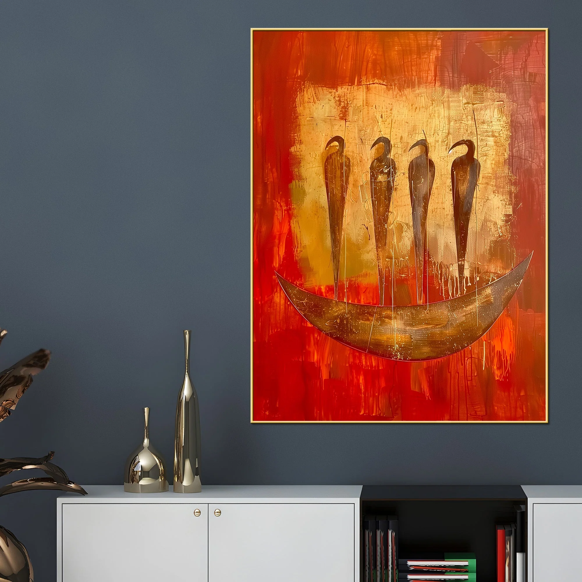 Da Vinci Abstract Wall Art Print | Ancient Africa Cotton Canvas Wall Painting - Image 2