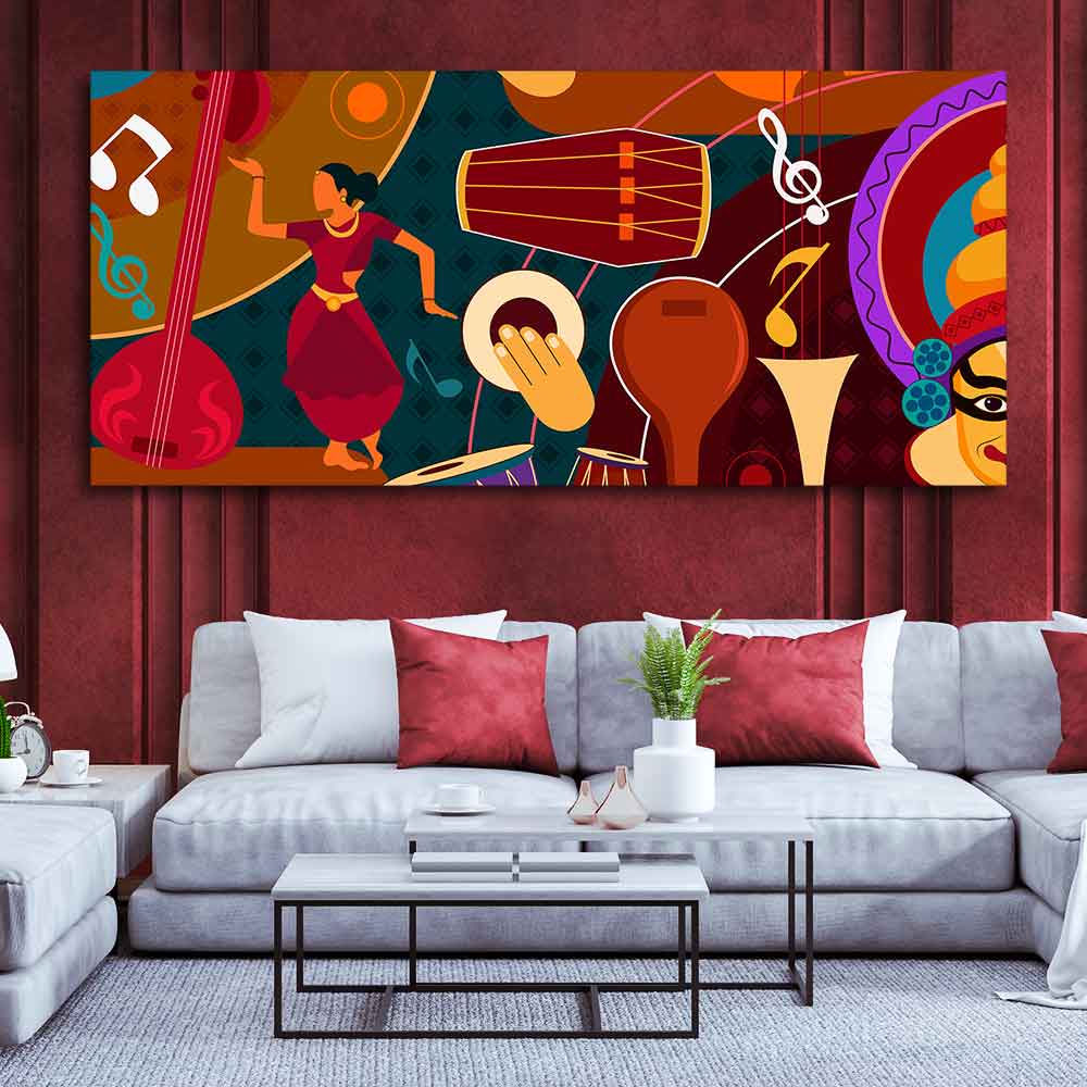 Dance & Music Instruments Canvas Wall Painting - Image 4