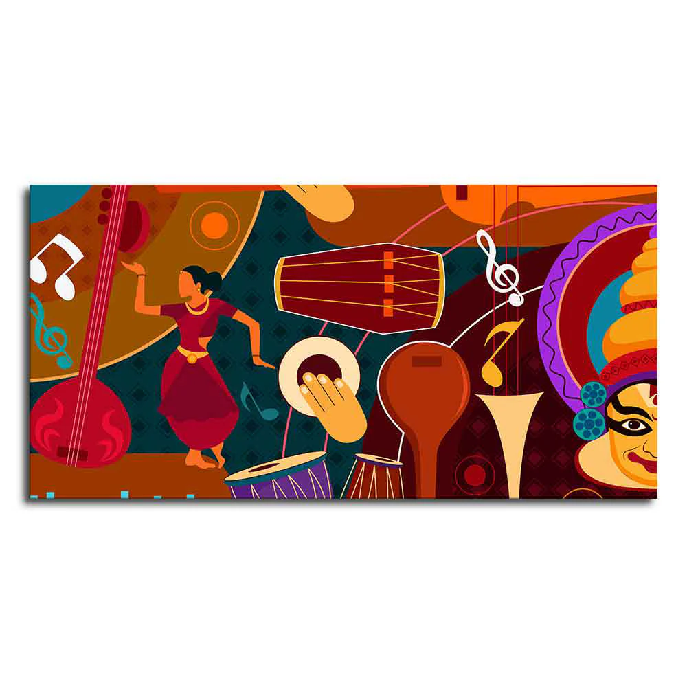 Dance & Music Instruments Premium Canvas Wall Painting - Image 4