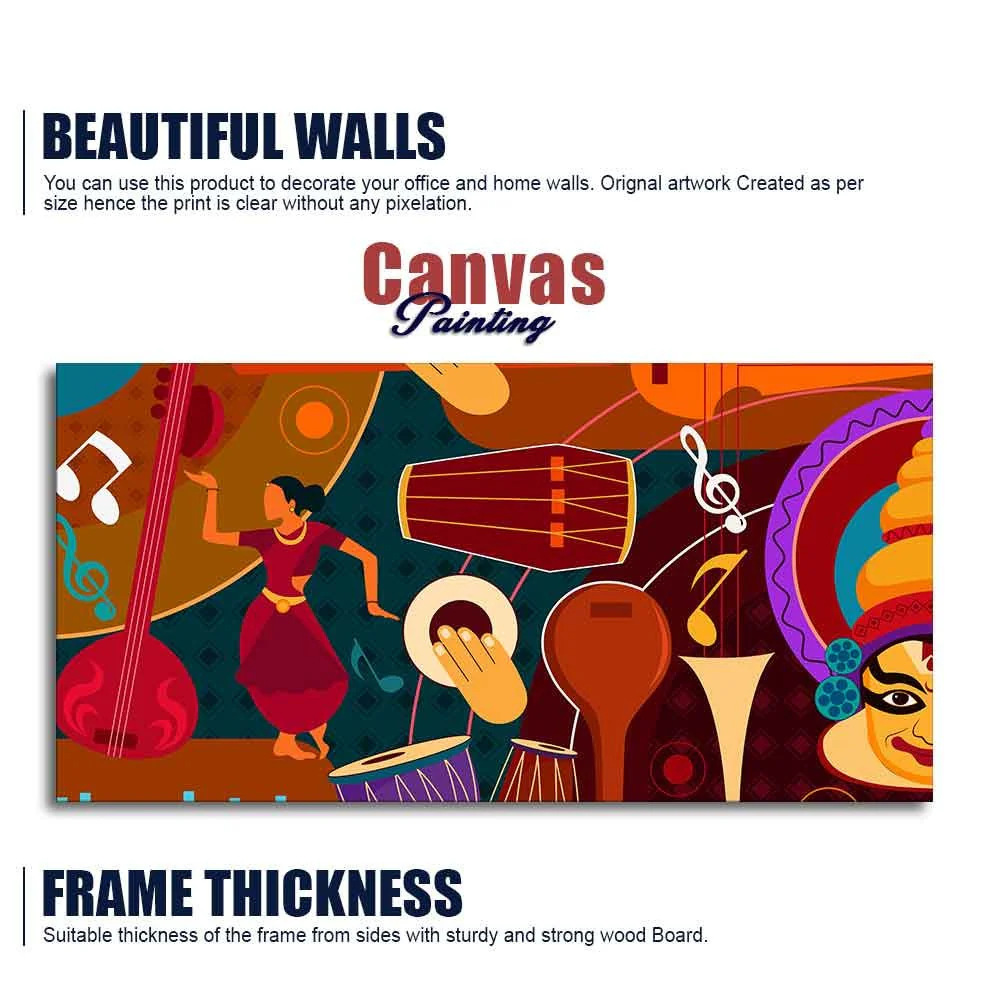 Dance & Music Instruments Premium Canvas Wall Painting - Image 6