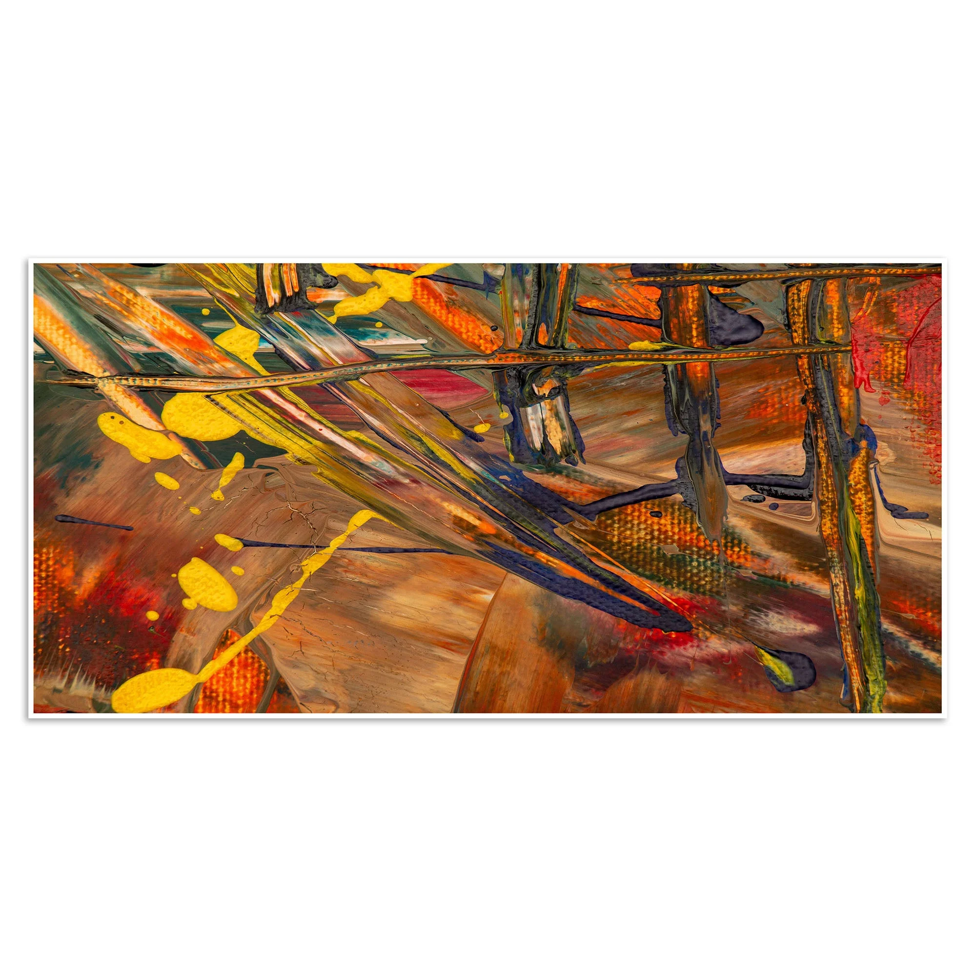 Dark Abstract Texture Floating Frame Wall Painting - Image 5