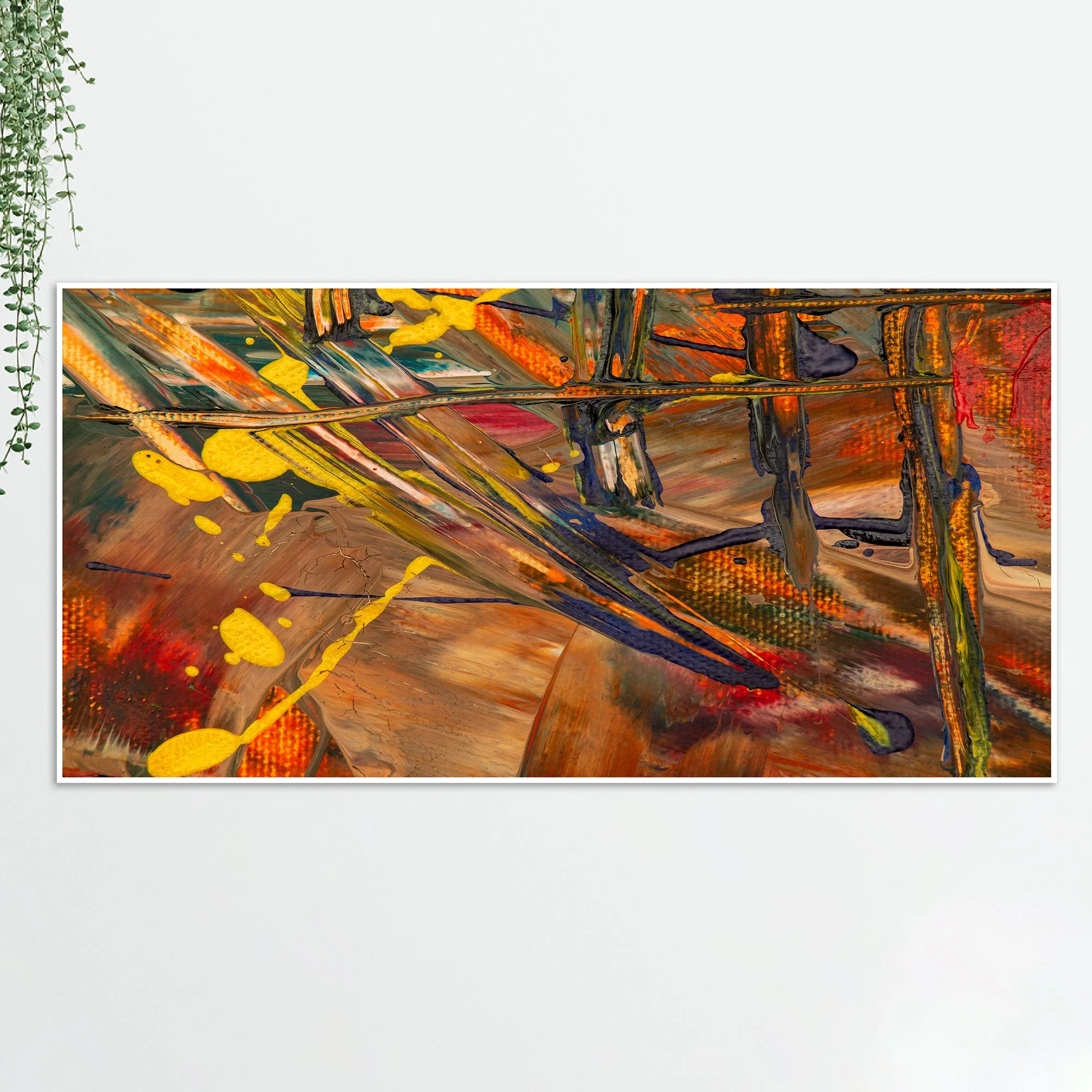 Dark Abstract Texture Floating Frame Wall Painting - Image 7