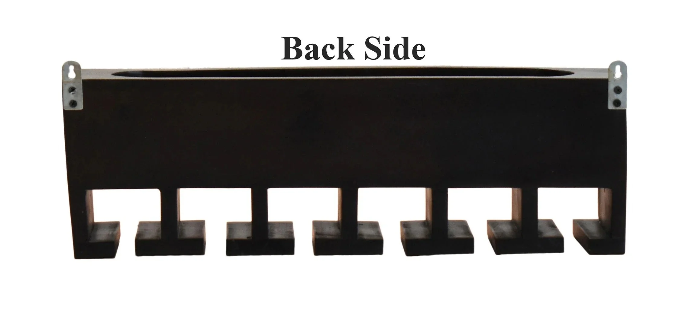 Dark Color Walnut Wood Wall Mounted Mini Bar Shelf - Image 6