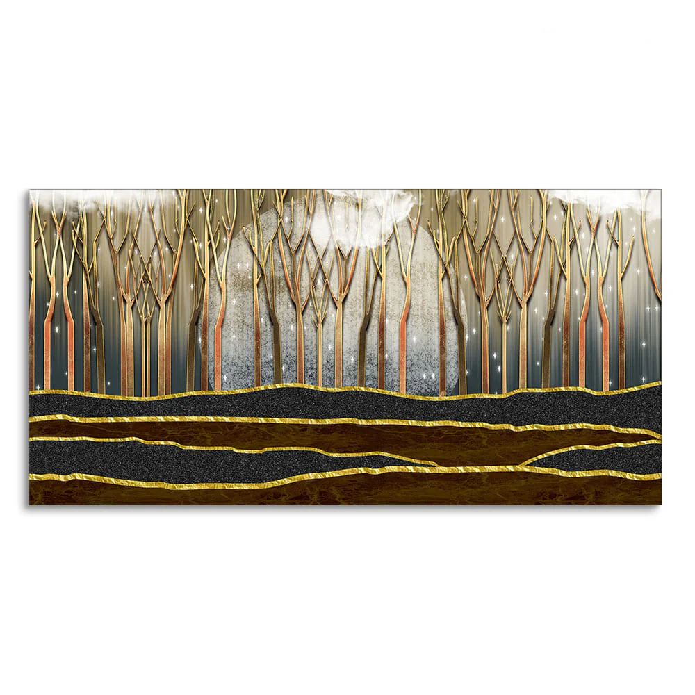 Dead Forest Modern Abstract Art Canvas Wall Painting - Image 4